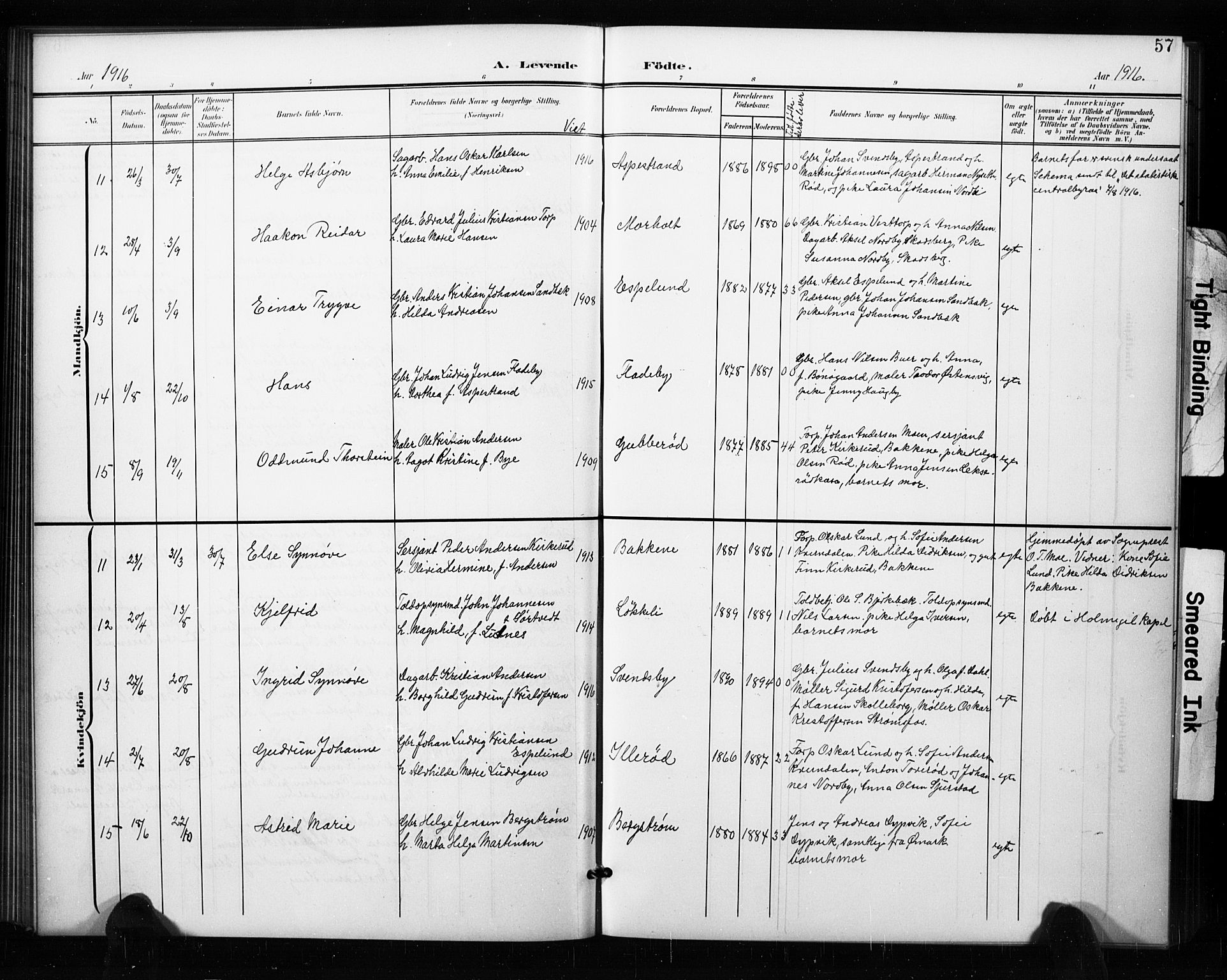 Aremark prestekontor Kirkebøker, AV/SAO-A-10899/G/Ga/L0002: Parish register (copy) no. I 2, 1901-1928, p. 57