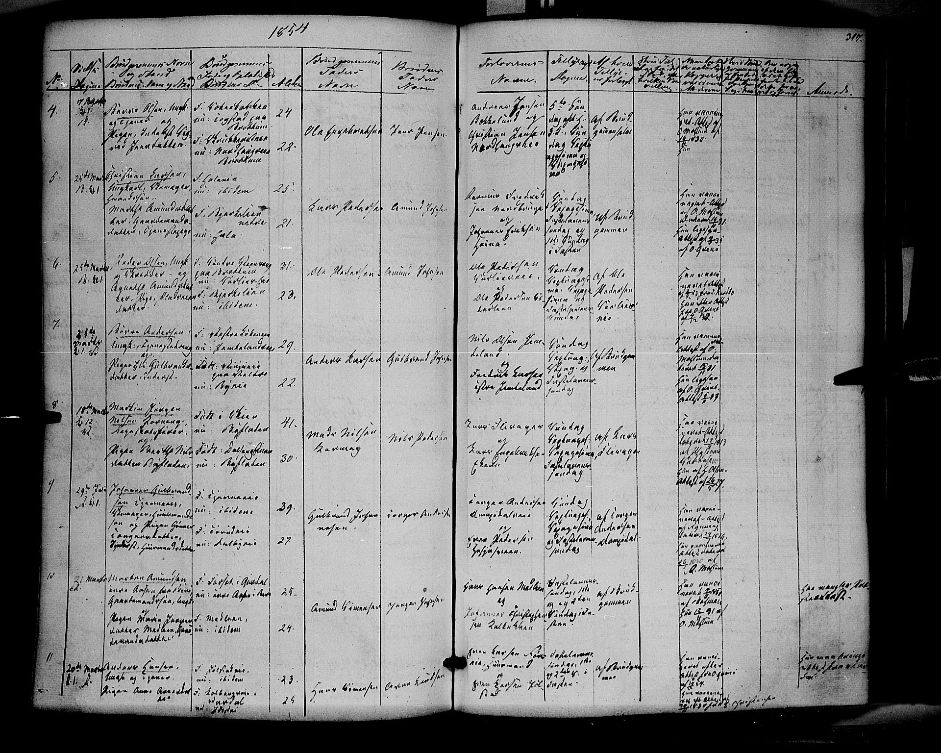 Ringsaker prestekontor, SAH/PREST-014/K/Ka/L0009: Parish register (official) no. 9, 1850-1860, p. 317
