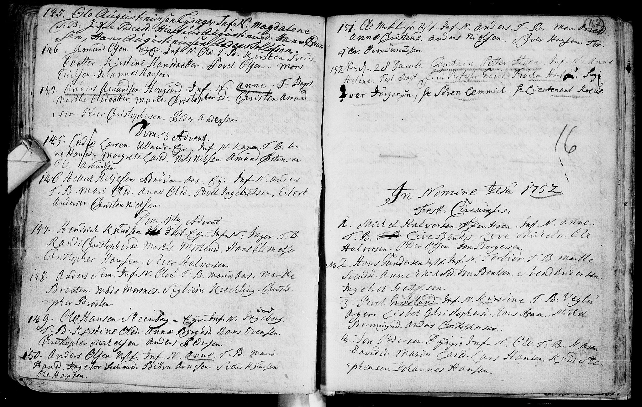 Eiker kirkebøker, AV/SAKO-A-4/F/Fa/L0003: Parish register (official) no. I 3, 1724-1753, p. 167