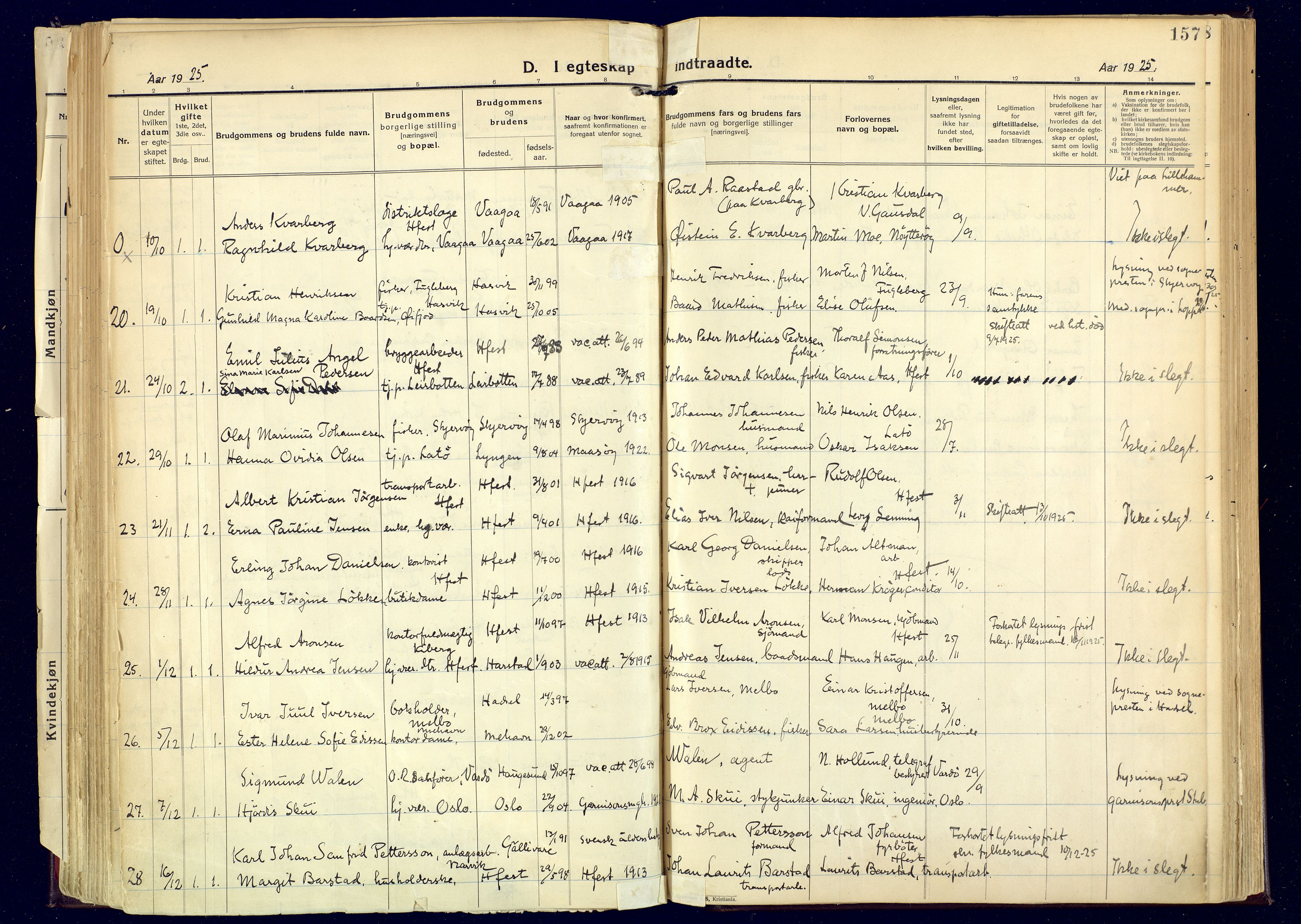 Hammerfest sokneprestkontor, AV/SATØ-S-1347/H/Ha/L0017.kirke: Parish register (official) no. 17, 1923-1933, p. 157