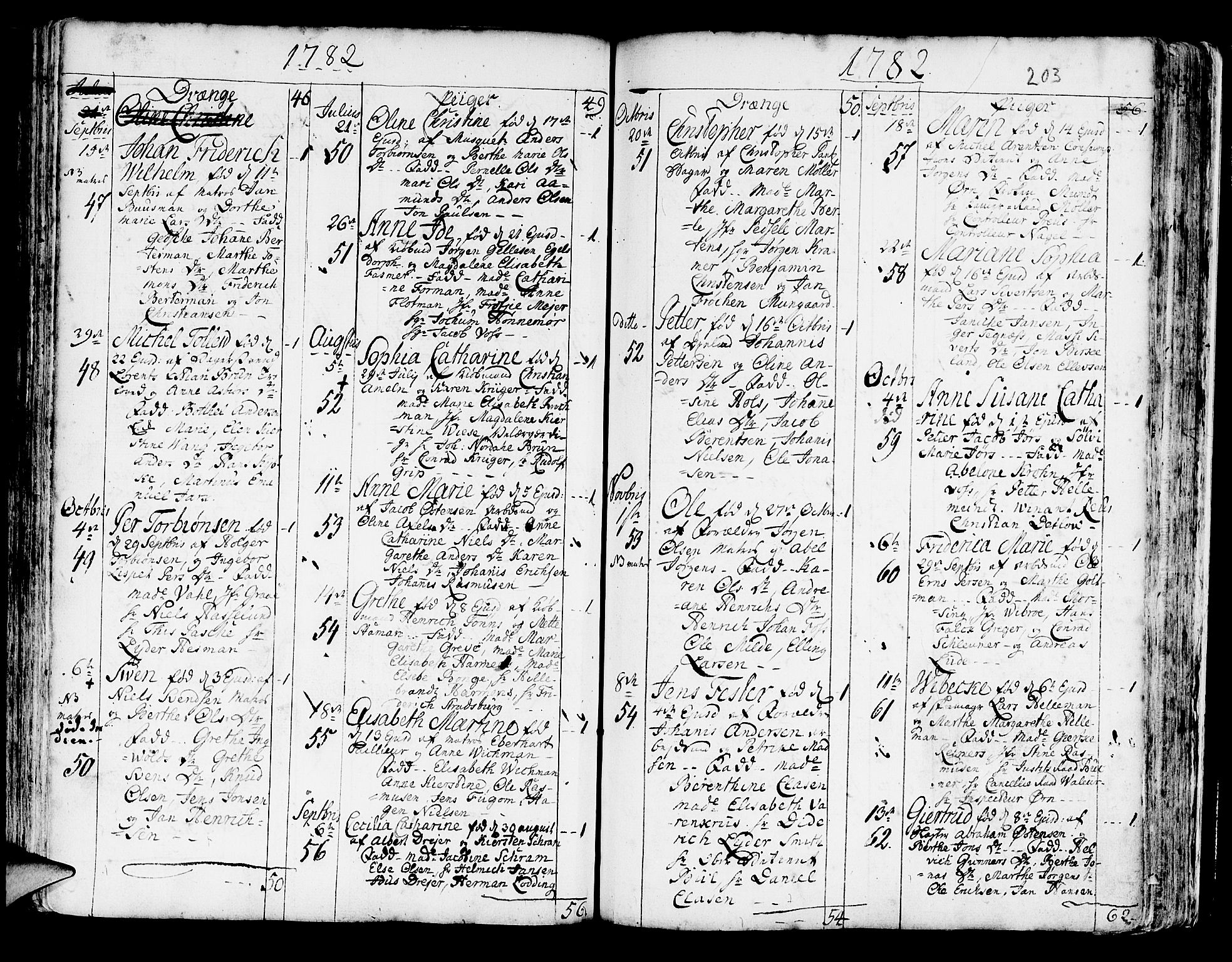 Korskirken sokneprestembete, SAB/A-76101/H/Haa/L0005: Parish register (official) no. A 5, 1751-1789, p. 203