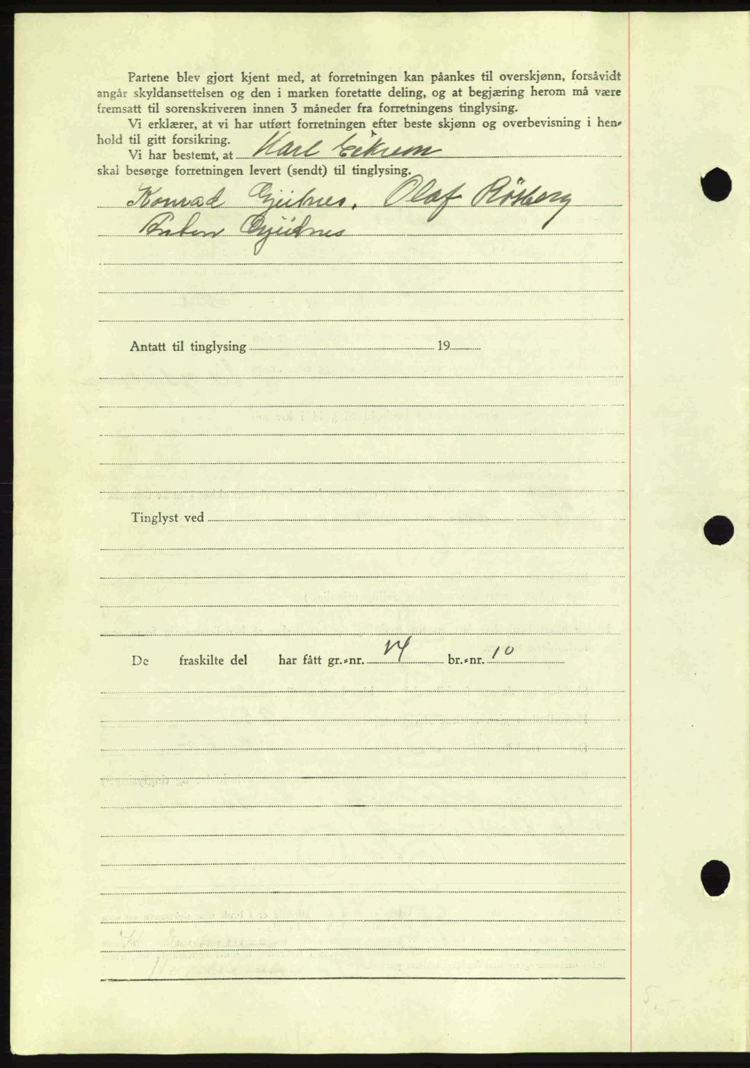 Romsdal sorenskriveri, AV/SAT-A-4149/1/2/2C: Mortgage book no. A12, 1942-1942, Diary no: : 1102/1942