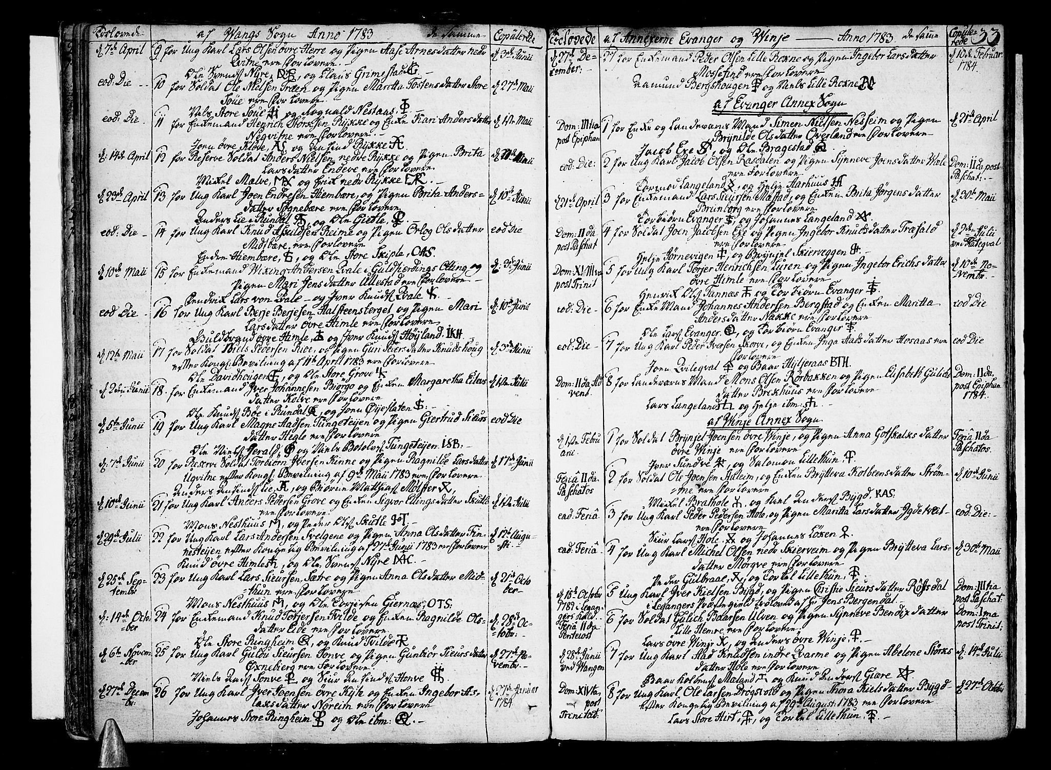 Voss sokneprestembete, SAB/A-79001/H/Haa: Parish register (official) no. A 9, 1780-1810, p. 33
