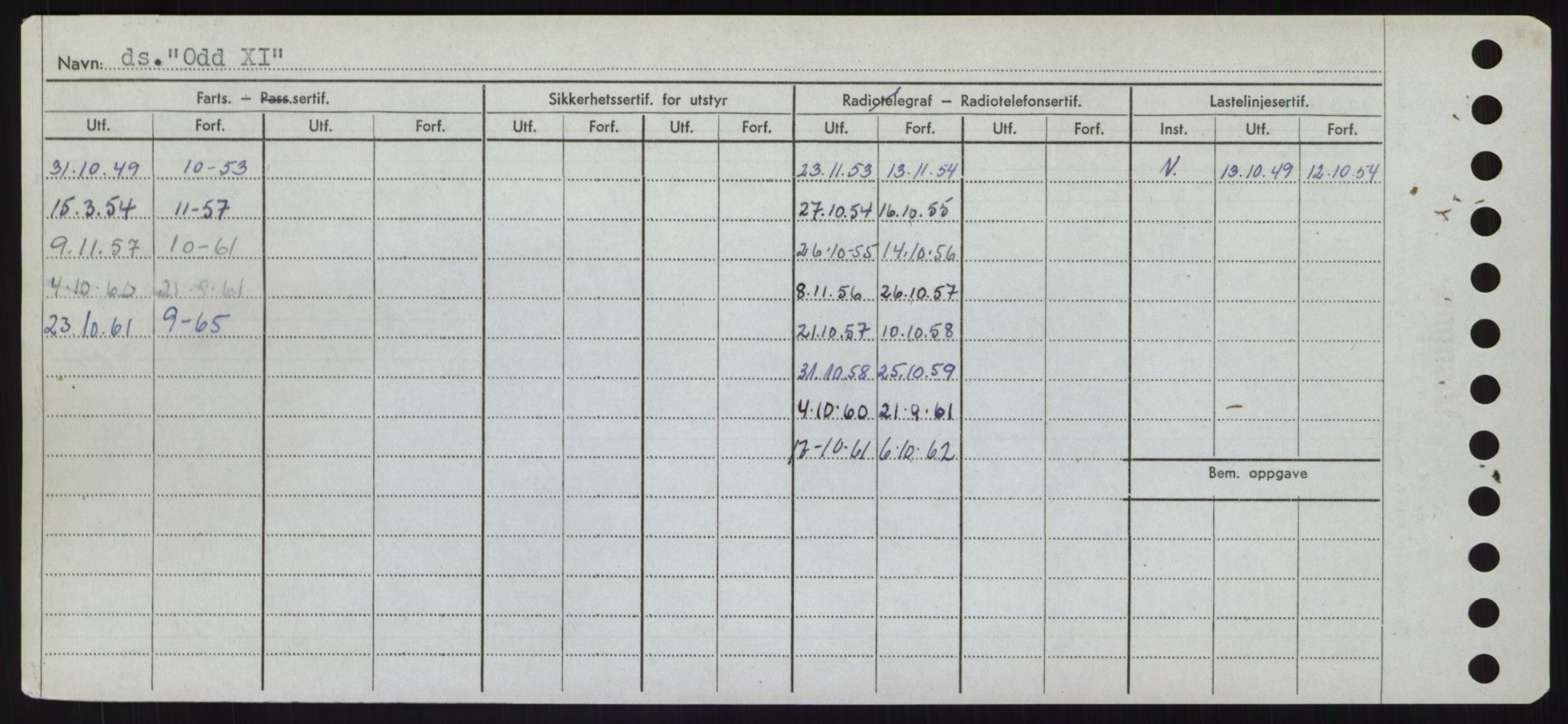 Sjøfartsdirektoratet med forløpere, Skipsmålingen, RA/S-1627/H/Hd/L0028: Fartøy, O, p. 100