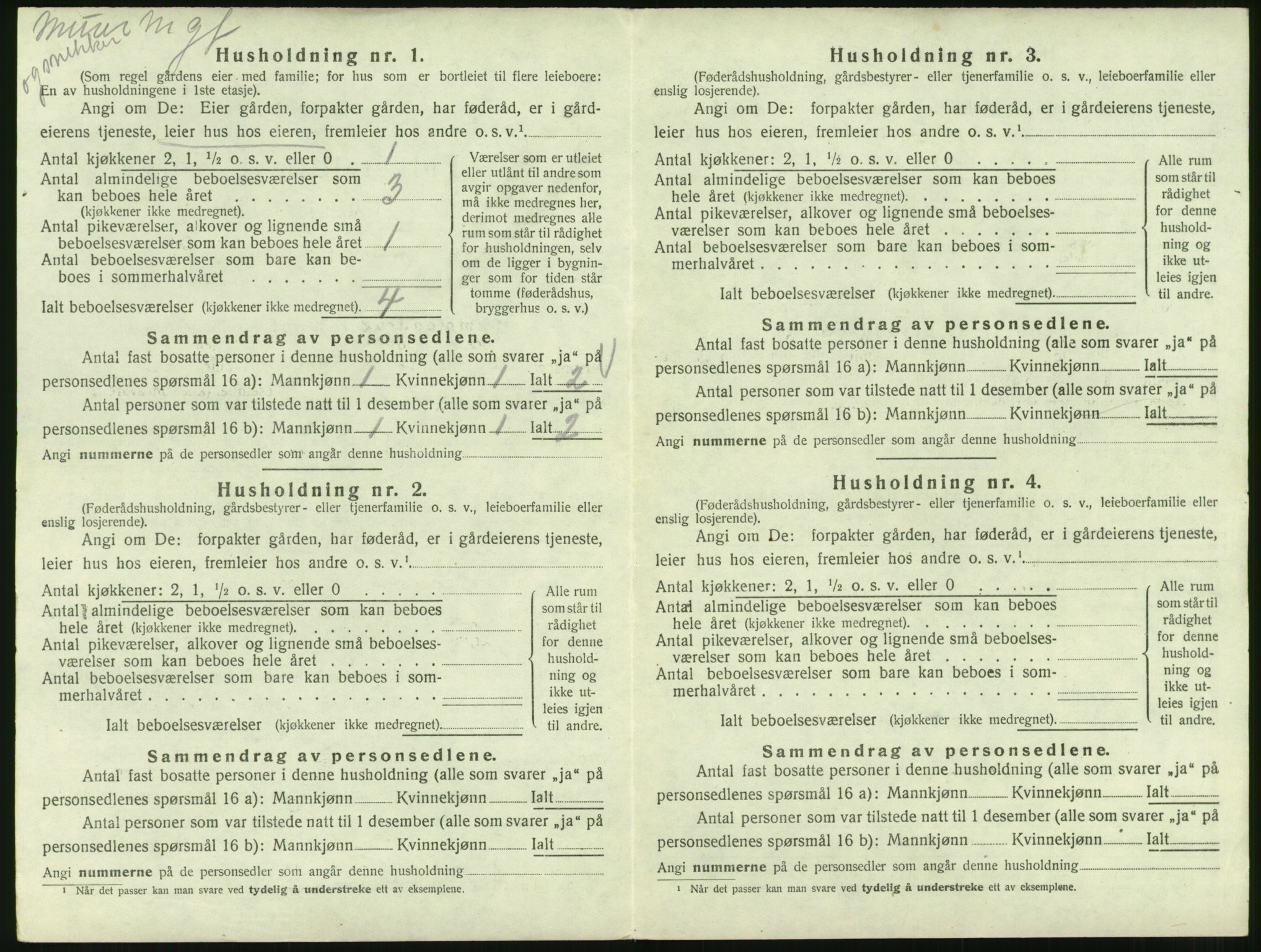 SAT, 1920 census for Gjemnes, 1920, p. 99