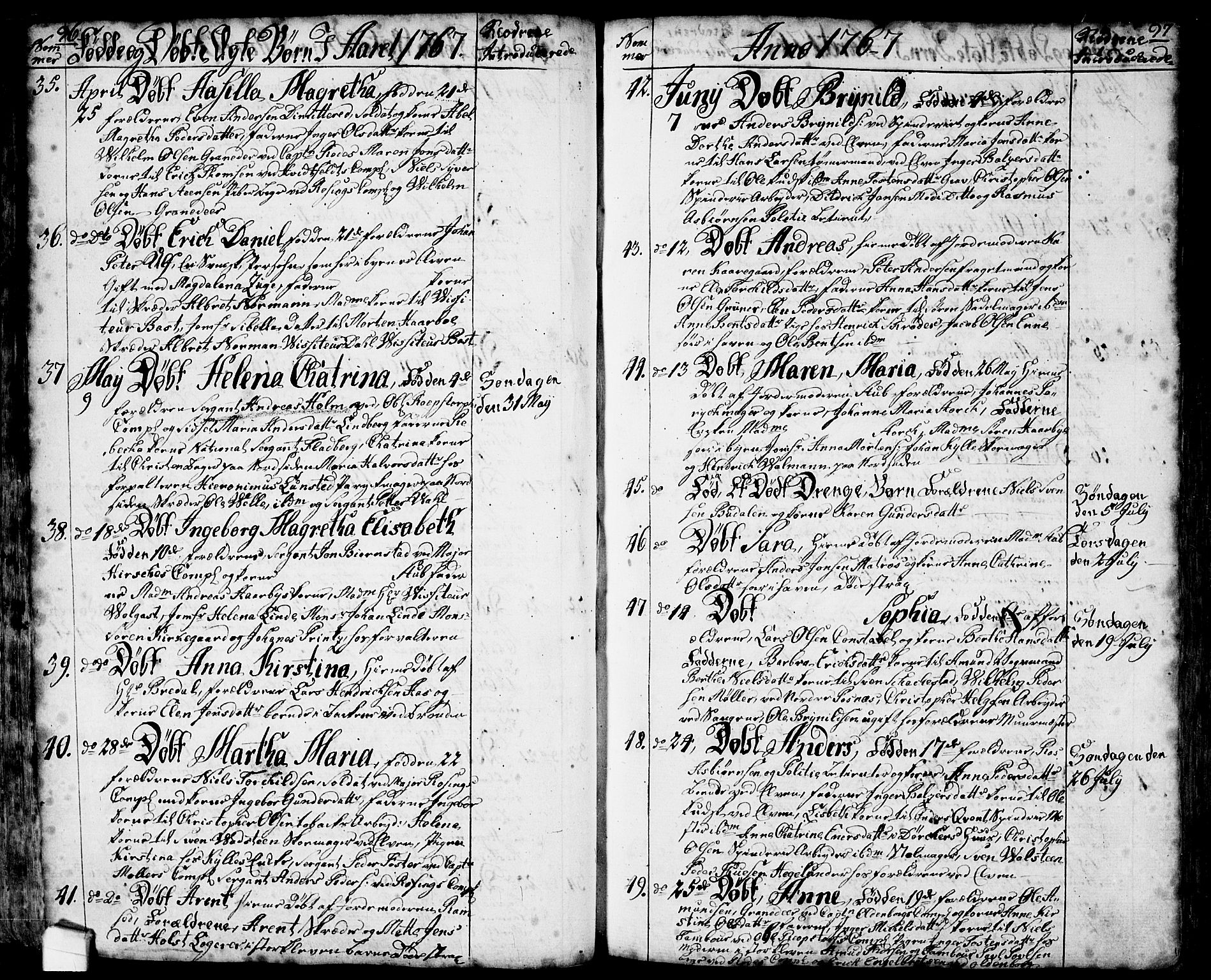 Halden prestekontor Kirkebøker, SAO/A-10909/F/Fa/L0001: Parish register (official) no. I 1, 1758-1791, p. 96-97