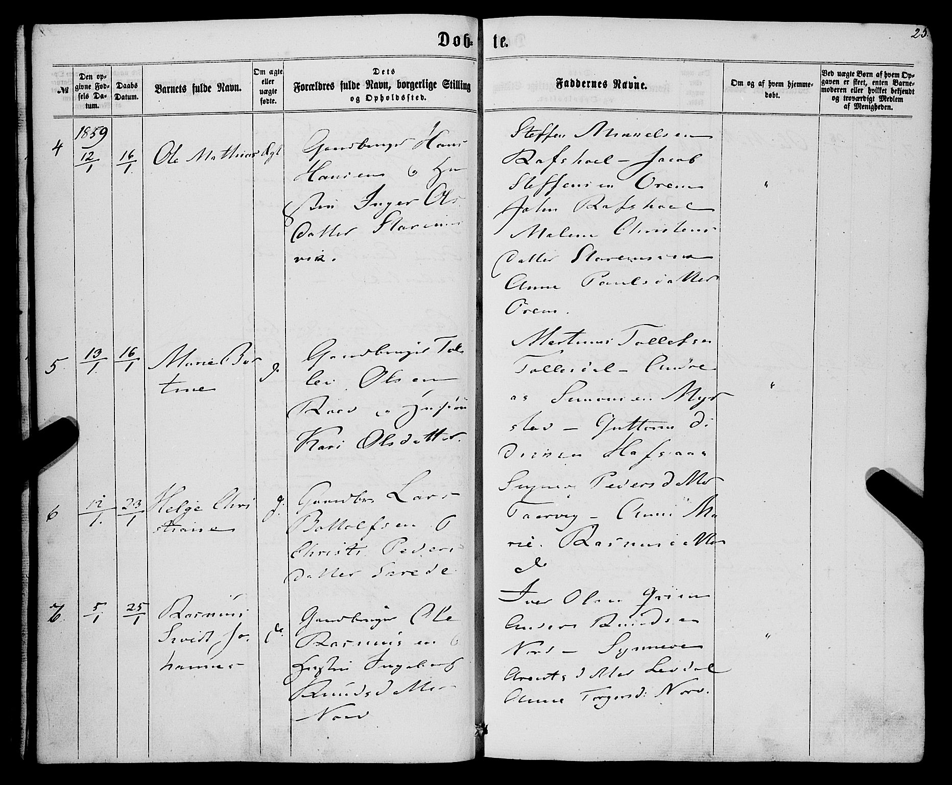 Eid sokneprestembete, SAB/A-82301/H/Haa/Haaa/L0008: Parish register (official) no. A 8, 1858-1860, p. 25