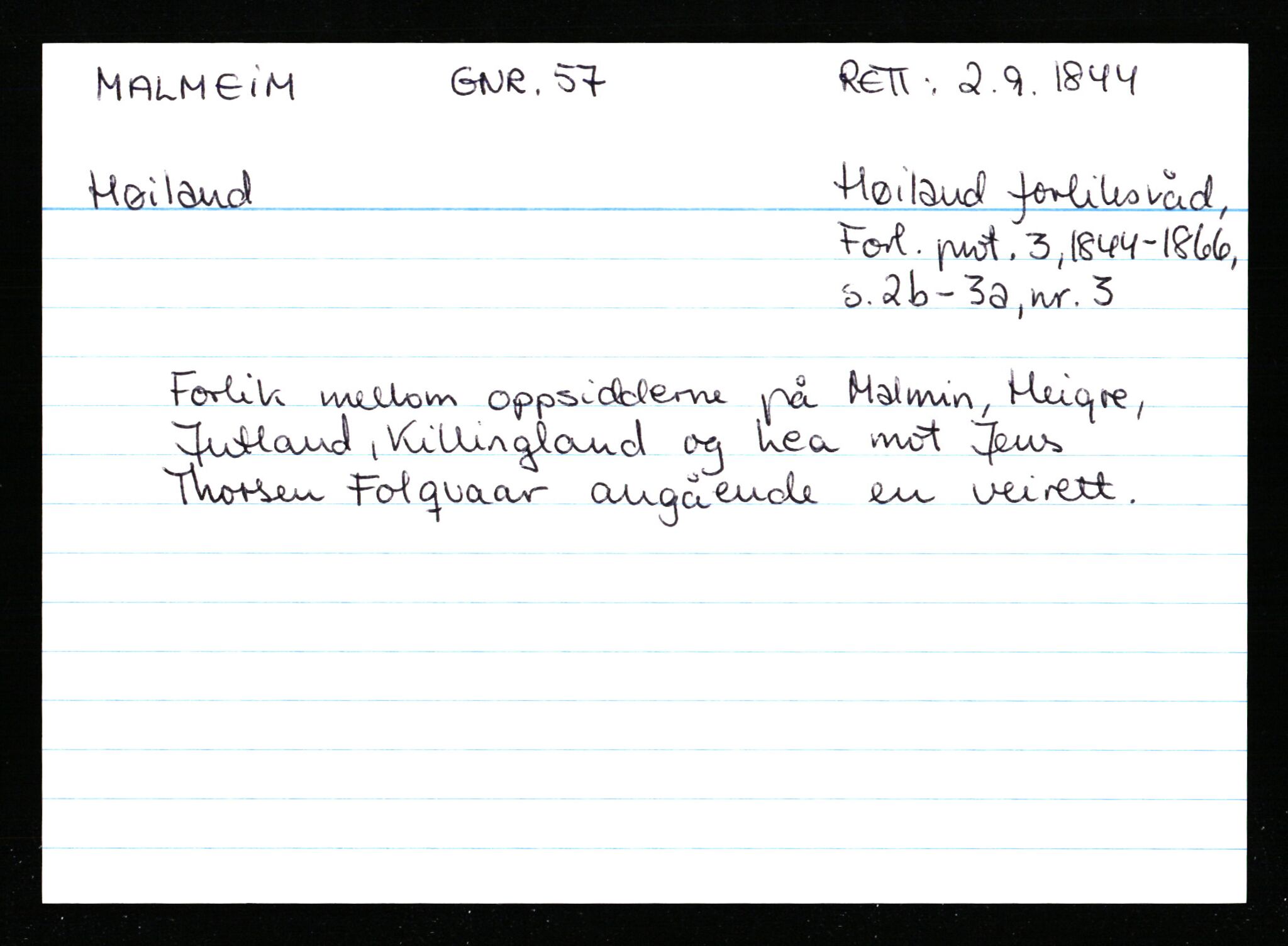 Statsarkivet i Stavanger, AV/SAST-A-101971/03/Y/Ym/L0037: Åstedskort sortert etter gårdsnavn: Lædre - Mauland, 1600-1950, p. 396
