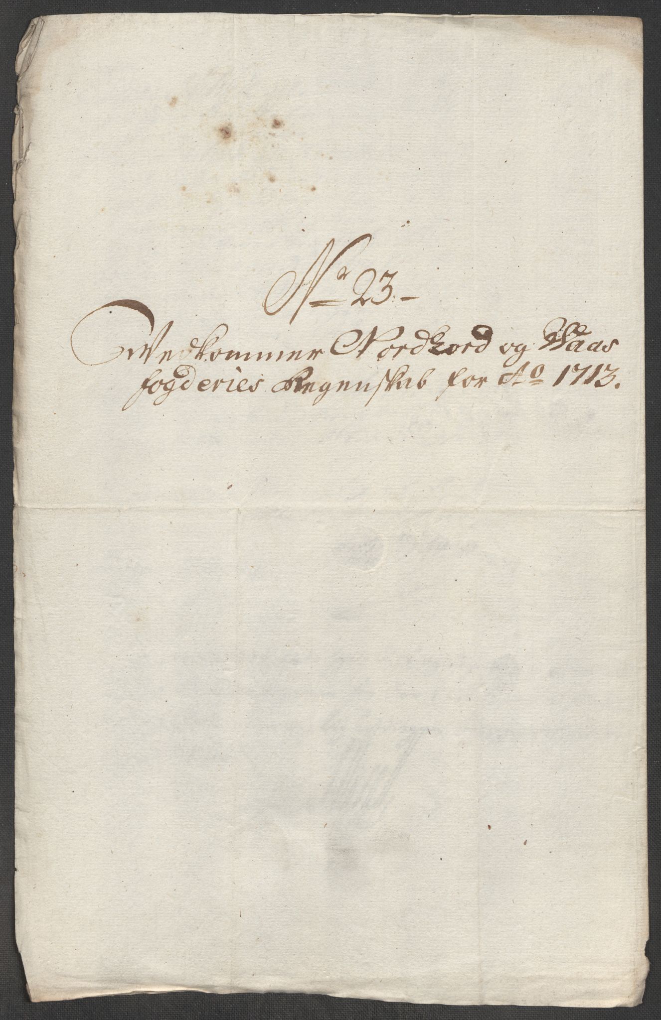 Rentekammeret inntil 1814, Reviderte regnskaper, Fogderegnskap, AV/RA-EA-4092/R51/L3195: Fogderegnskap Nordhordland og Voss, 1713, p. 247