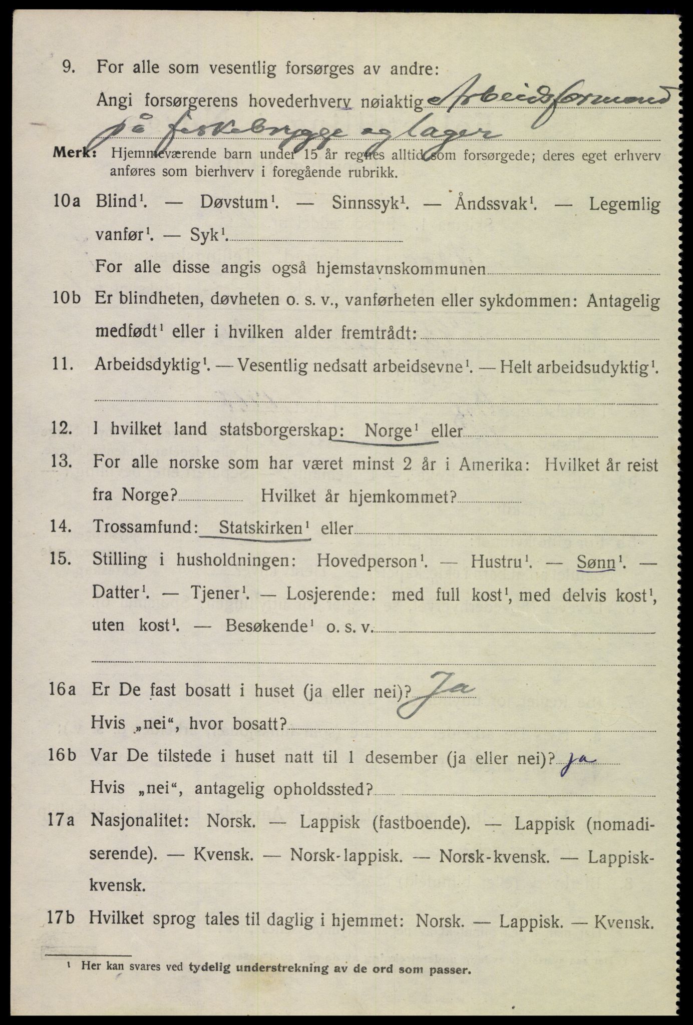 SAT, 1920 census for Bodin, 1920, p. 5707