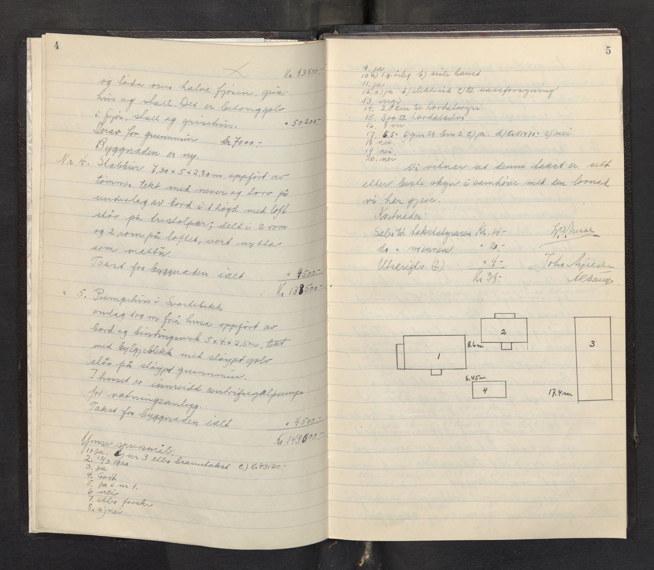 Lensmannen i Lærdal, AV/SAB-A-29401/0012/L0005: Branntakstprotokoll, 1953-1955, p. 4-5