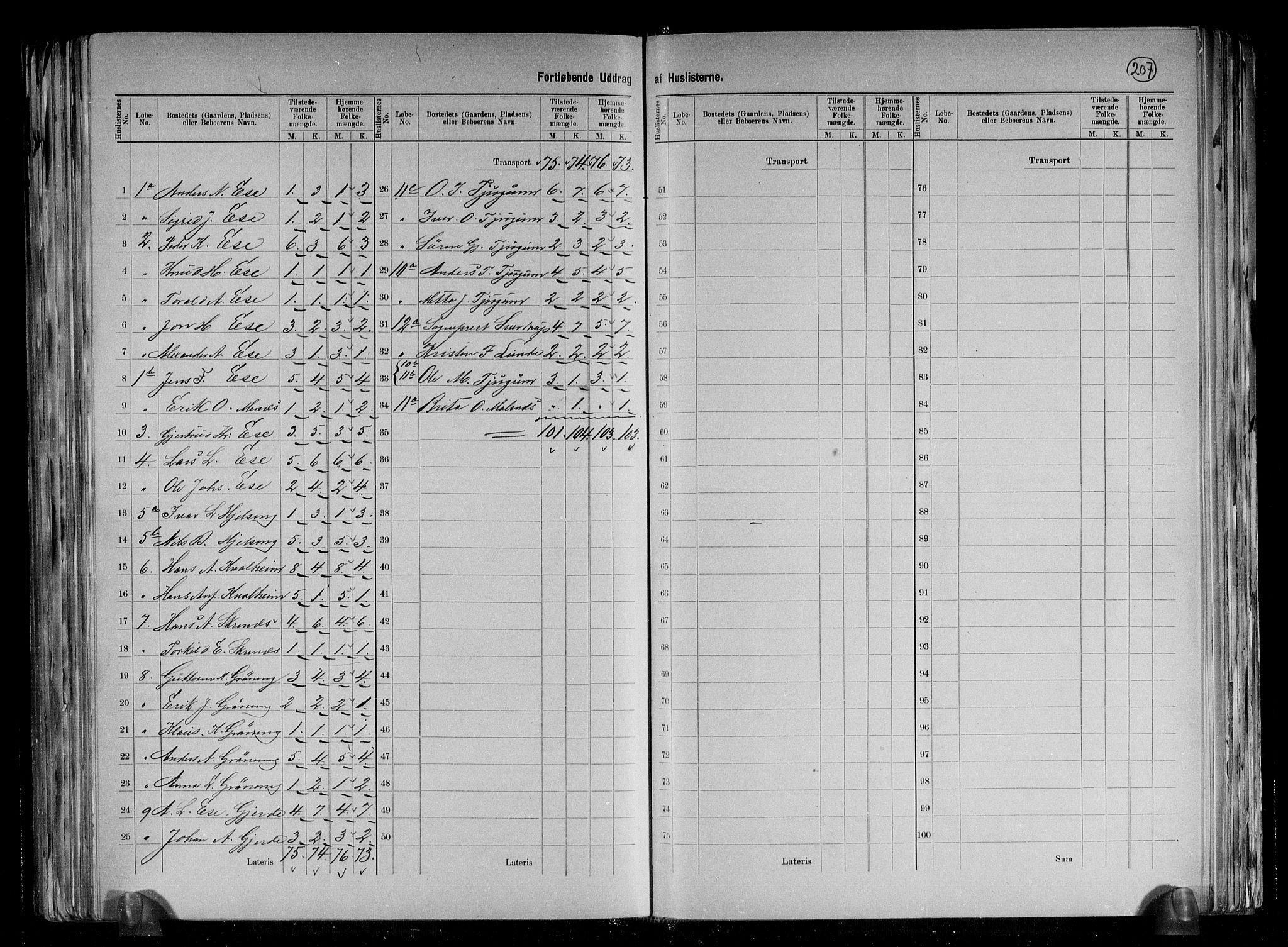 RA, 1891 census for 1418 Balestrand, 1891, p. 10