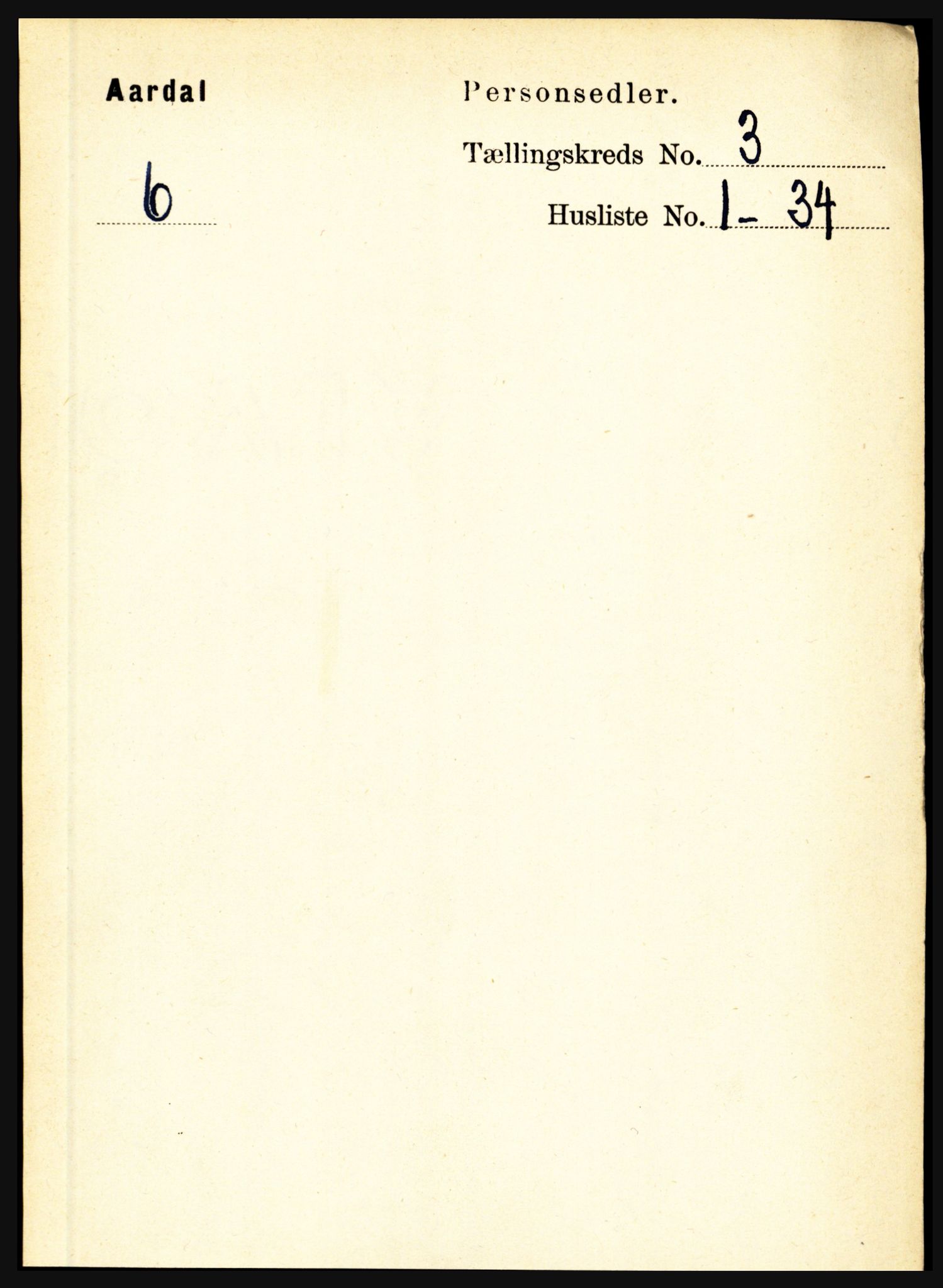 RA, 1891 census for 1424 Årdal, 1891, p. 399