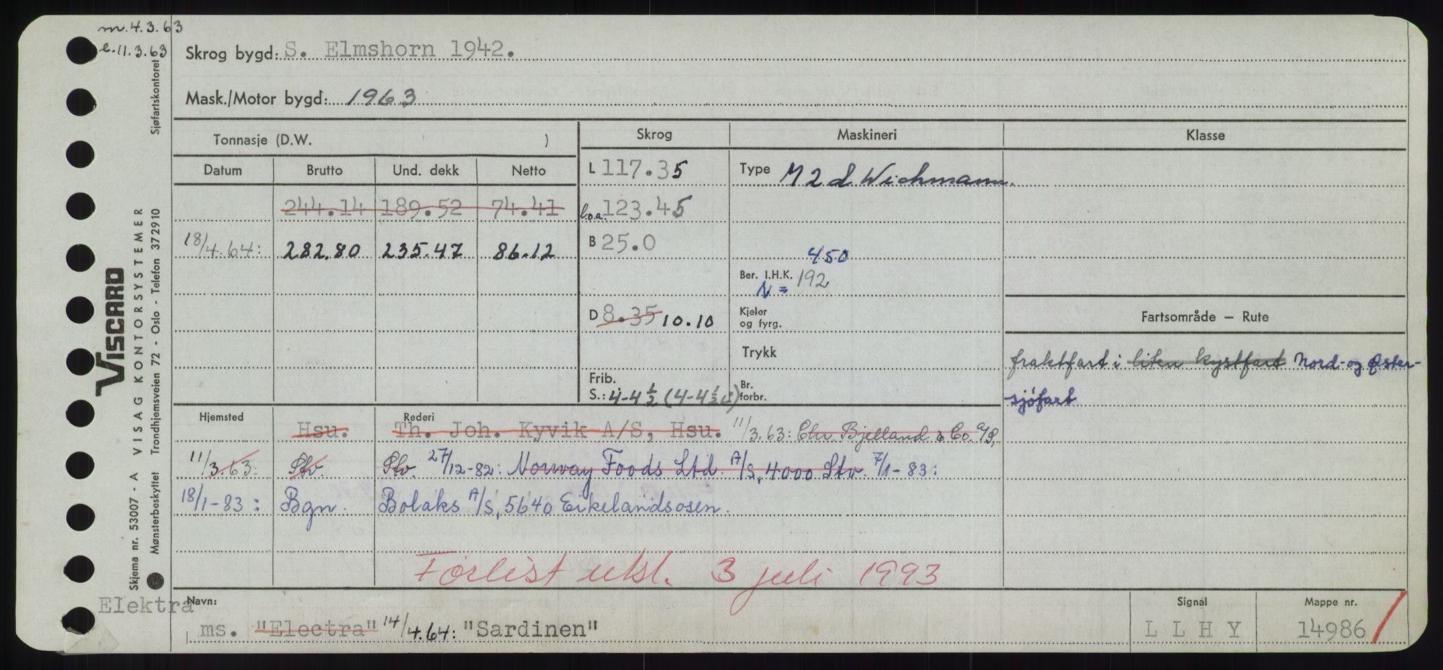 Sjøfartsdirektoratet med forløpere, Skipsmålingen, RA/S-1627/H/Hd/L0032: Fartøy, San-Seve, p. 191