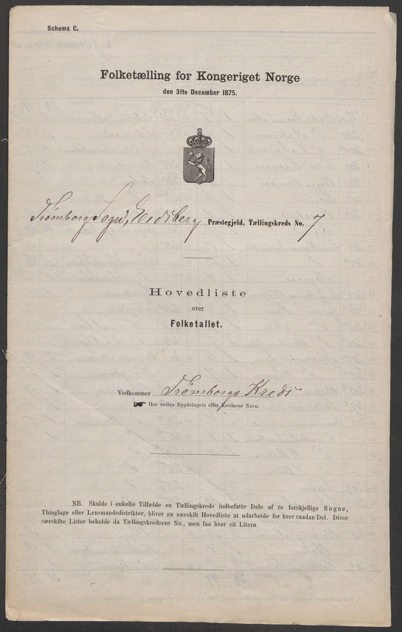 RA, 1875 census for 0125P Eidsberg, 1875, p. 32