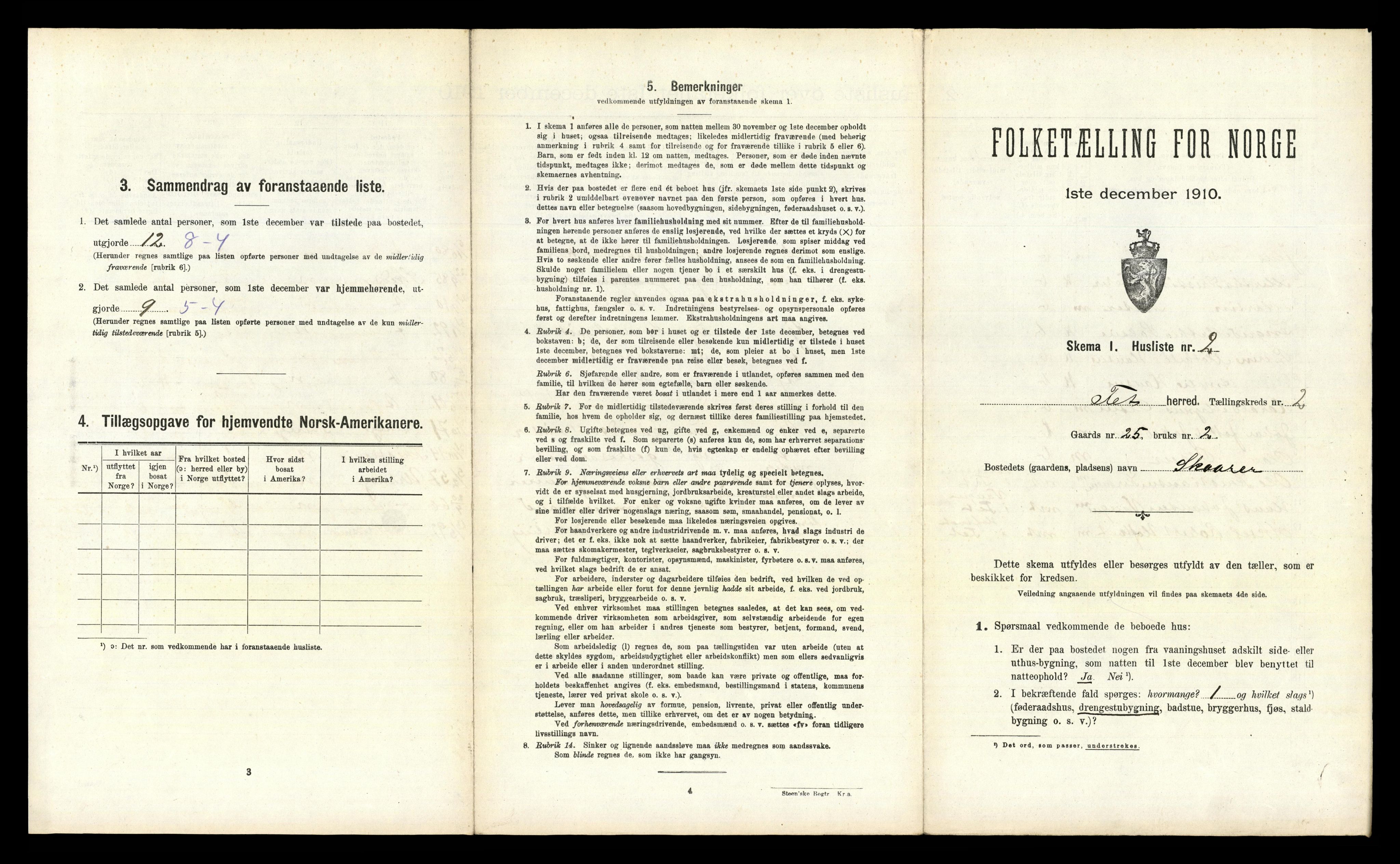 RA, 1910 census for Fet, 1910, p. 245