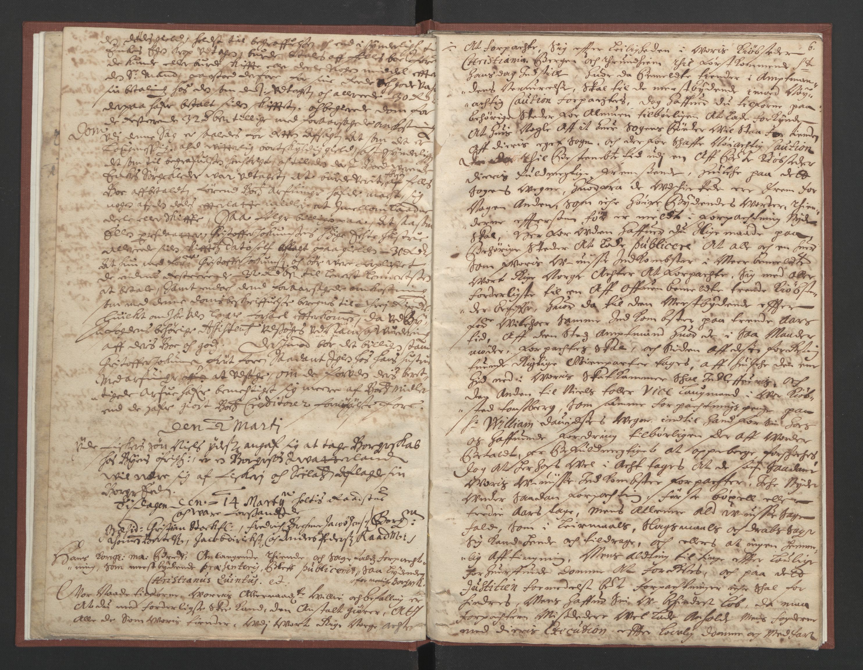 Christiania rådstuerett, AV/SAO-A-11132/F/Fa/L0006: Justisprotokoll, 1671, p. 5b-6a