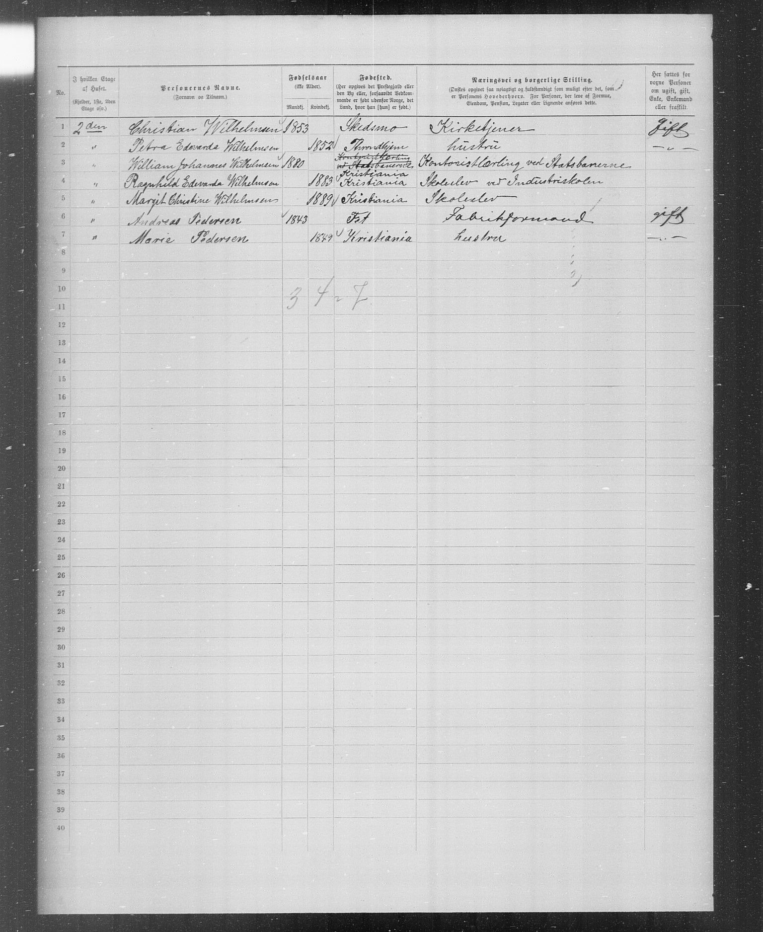 OBA, Municipal Census 1899 for Kristiania, 1899, p. 4588