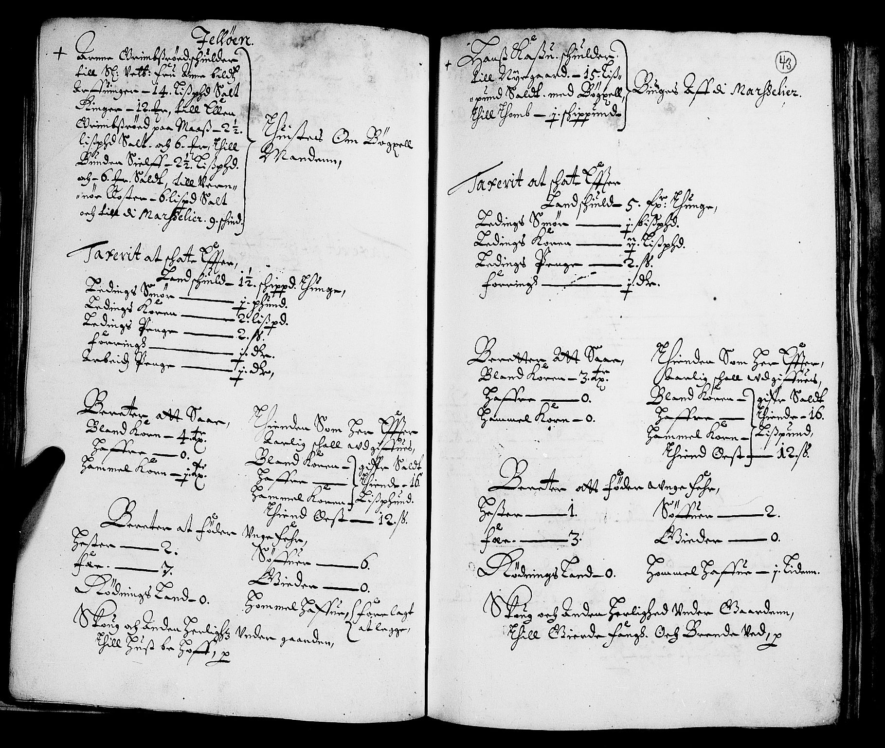 Rentekammeret inntil 1814, Realistisk ordnet avdeling, AV/RA-EA-4070/N/Nb/Nba/L0003: Verne kloster len, 1668, p. 42b-43a