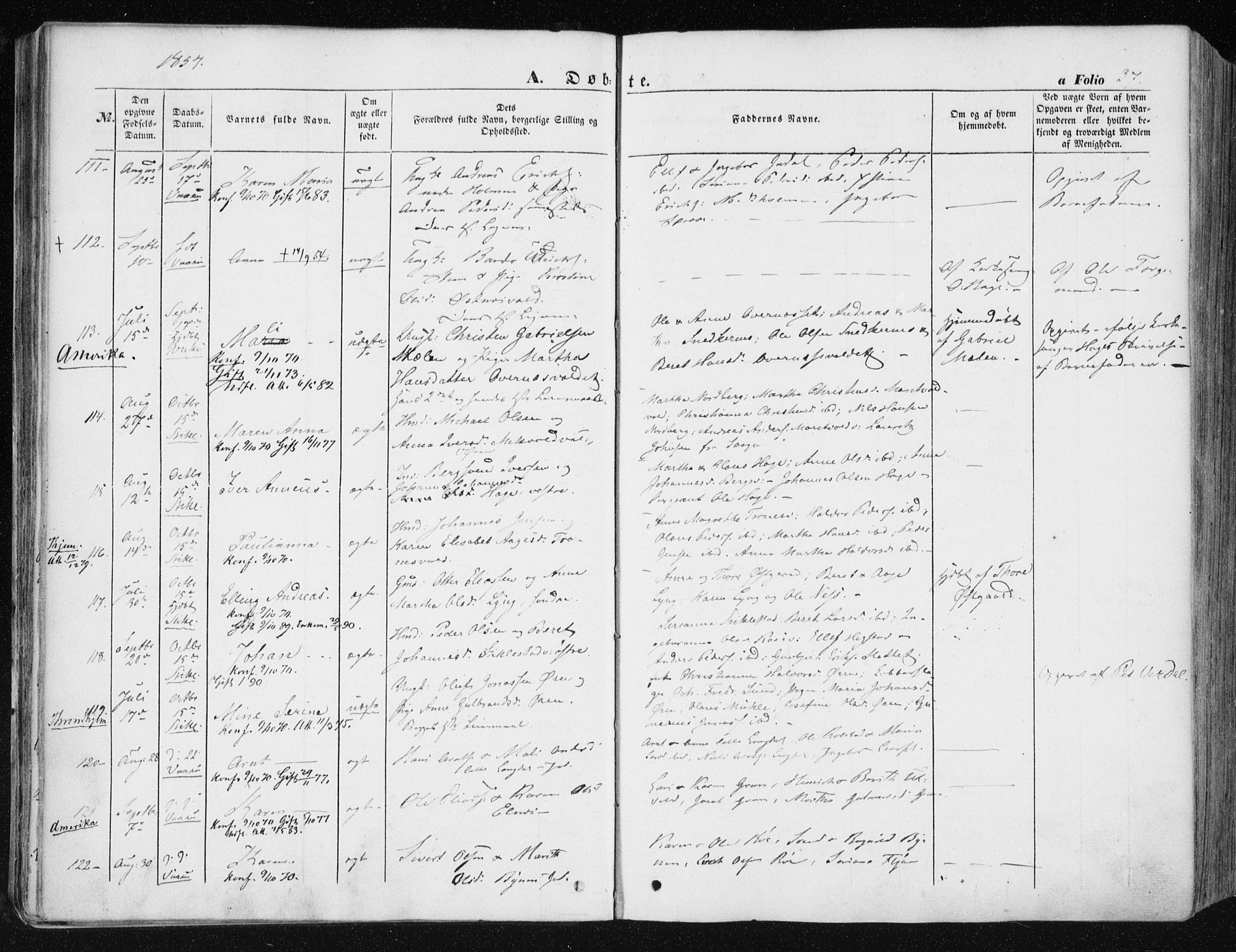 Ministerialprotokoller, klokkerbøker og fødselsregistre - Nord-Trøndelag, AV/SAT-A-1458/723/L0240: Parish register (official) no. 723A09, 1852-1860, p. 37