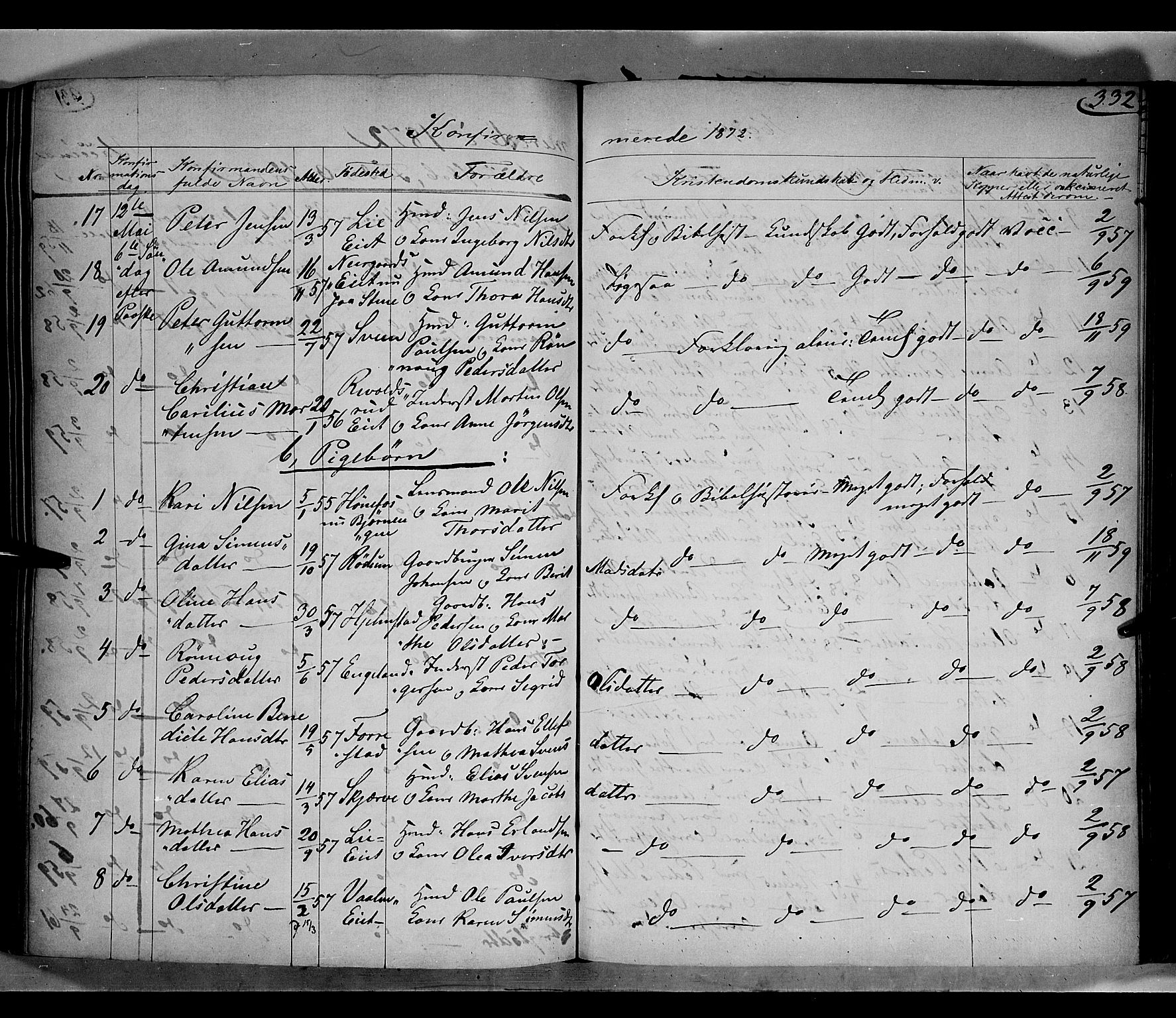 Gausdal prestekontor, AV/SAH-PREST-090/H/Ha/Haa/L0009: Parish register (official) no. 9, 1862-1873, p. 332