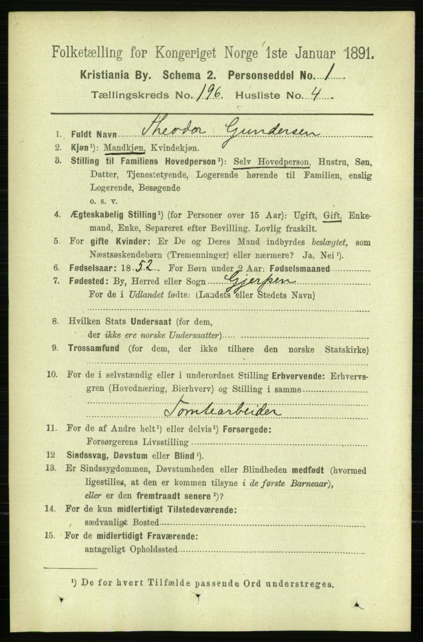 RA, 1891 census for 0301 Kristiania, 1891, p. 118265