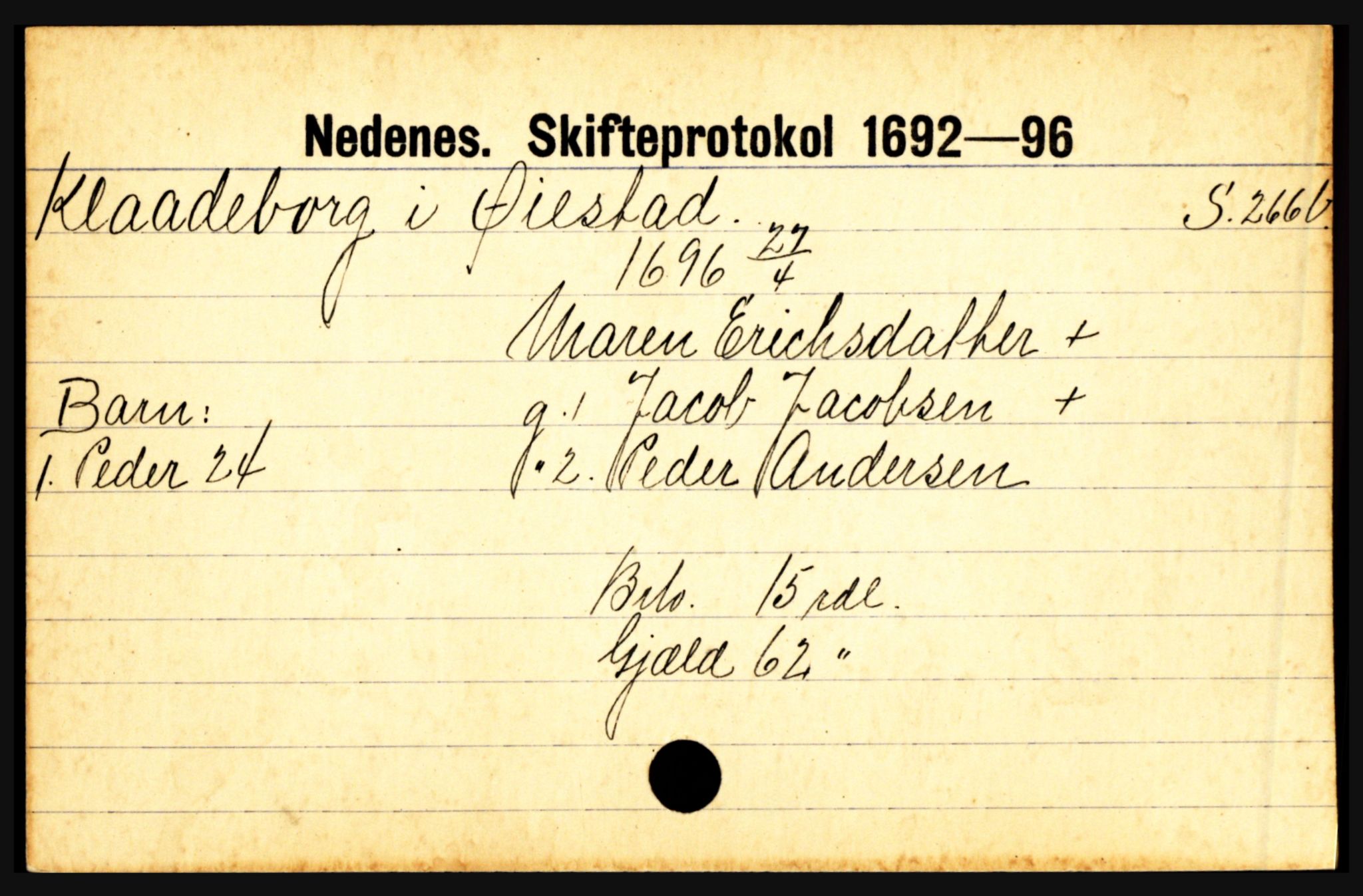 Nedenes sorenskriveri før 1824, AV/SAK-1221-0007/H, p. 14995