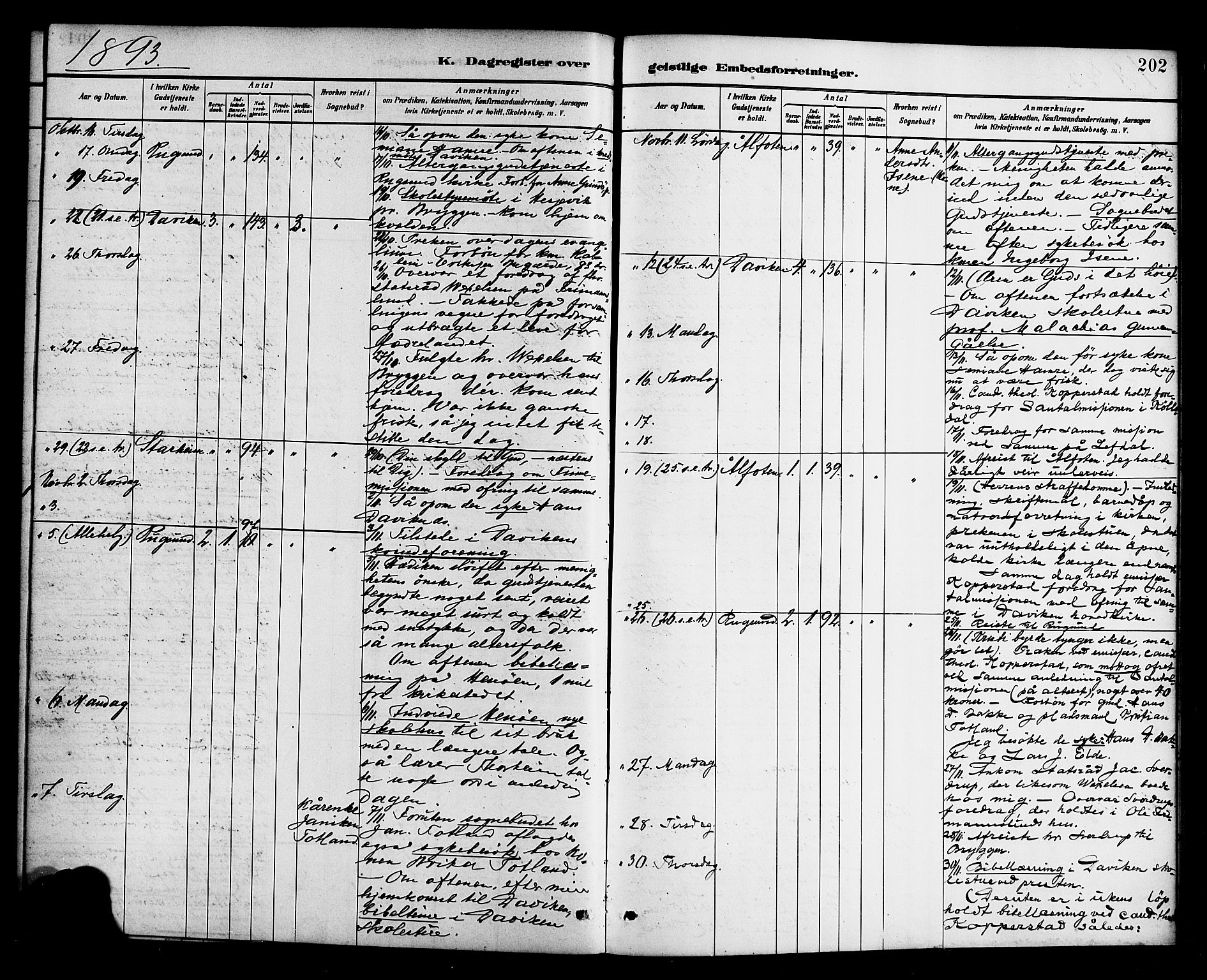 Davik sokneprestembete, AV/SAB-A-79701/H/Haa/Haab/L0001: Parish register (official) no. B 1, 1882-1900, p. 202