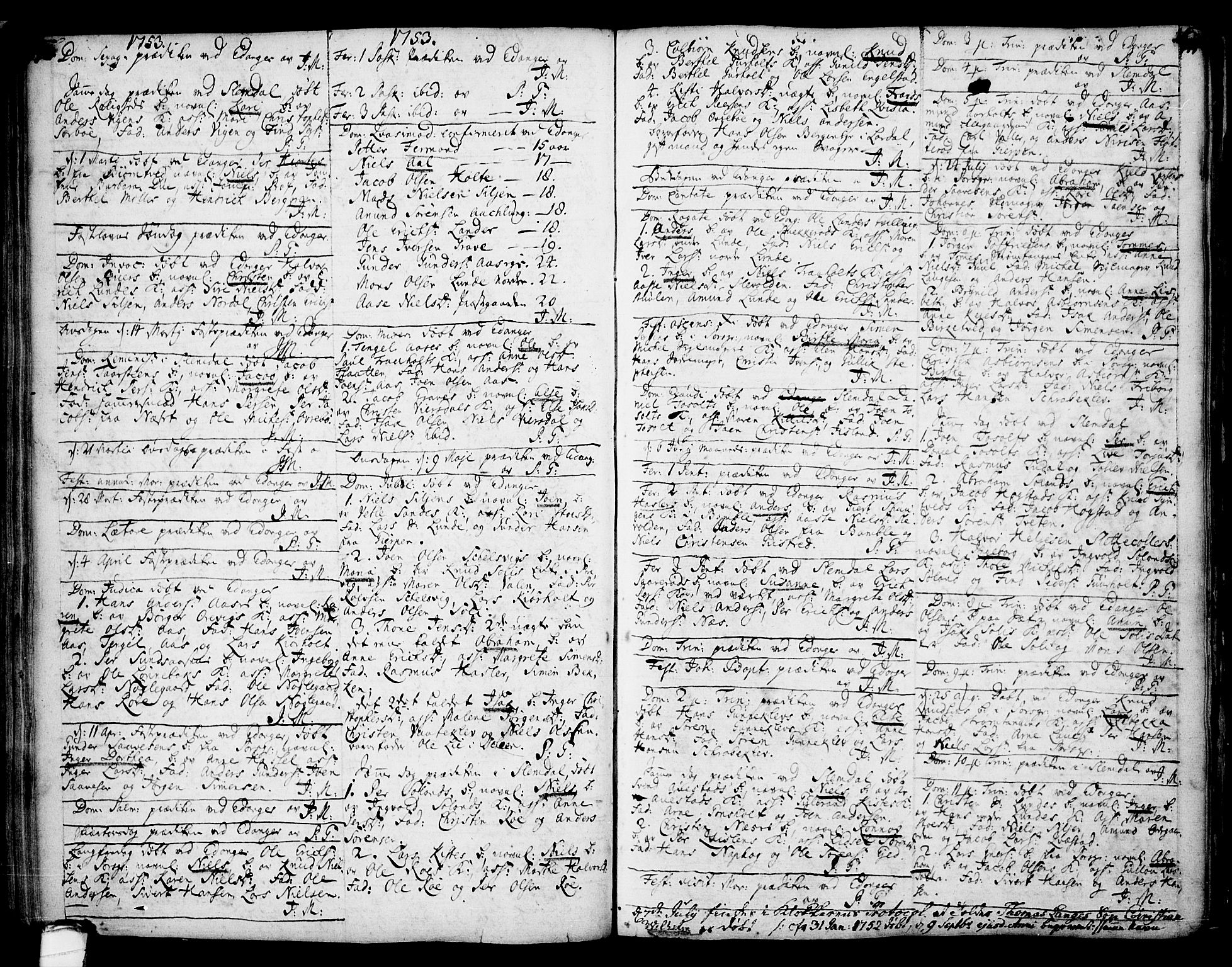 Eidanger kirkebøker, SAKO/A-261/F/Fa/L0004: Parish register (official) no. 4, 1733-1759, p. 170-171