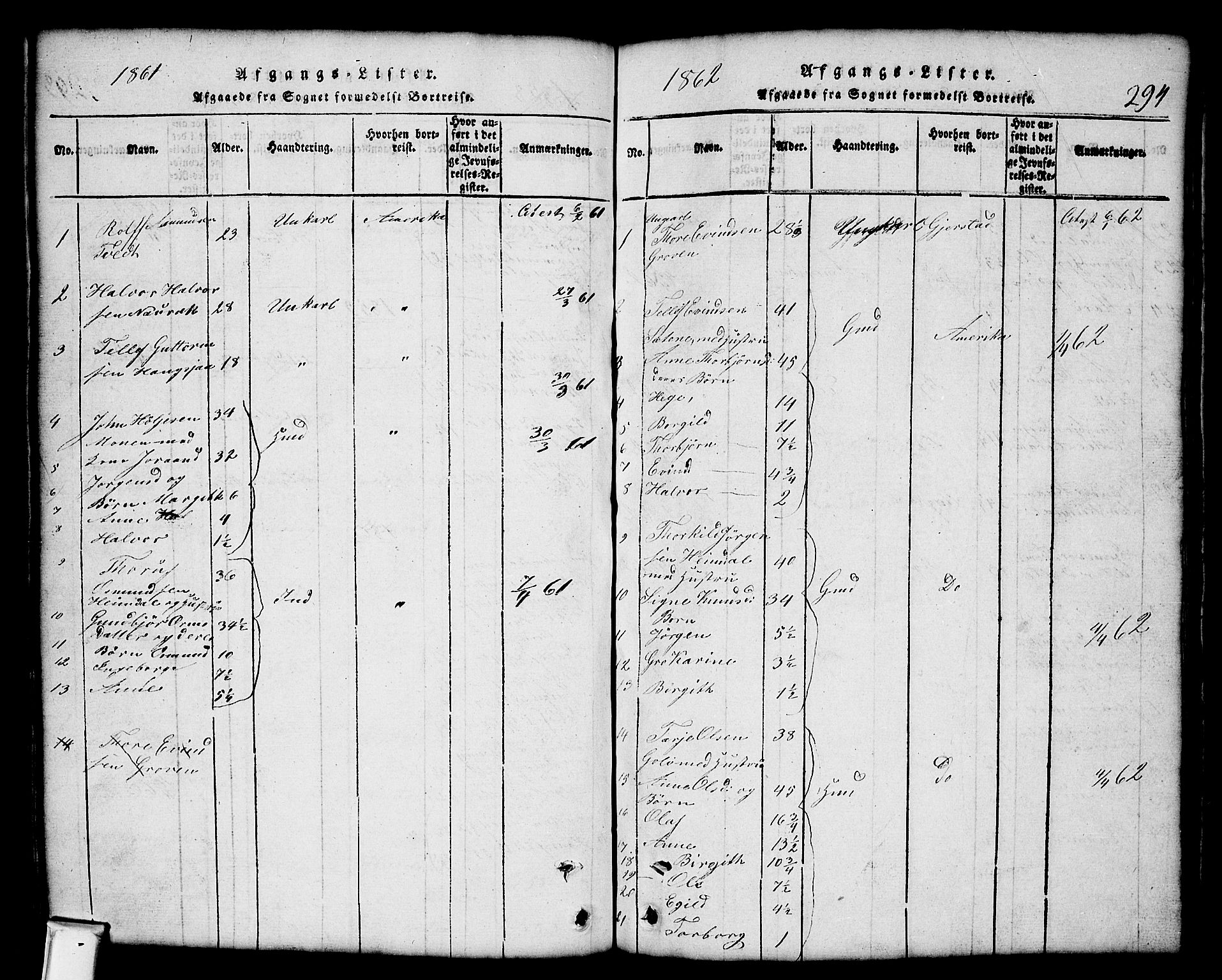 Nissedal kirkebøker, SAKO/A-288/G/Gb/L0001: Parish register (copy) no. II 1, 1814-1862, p. 294