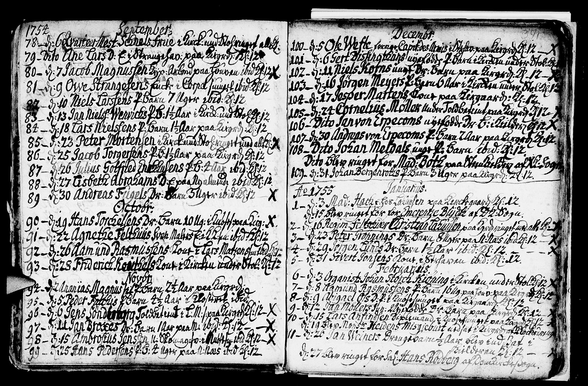 Nykirken Sokneprestembete, SAB/A-77101/H/Haa/L0009: Parish register (official) no. A 9, 1689-1759, p. 341