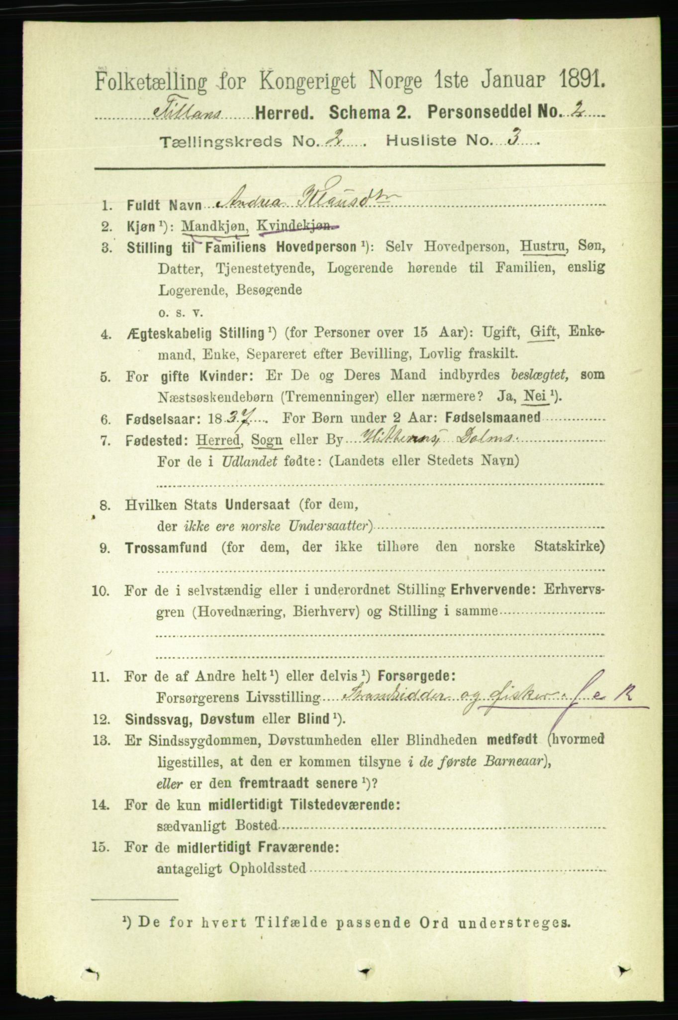 RA, 1891 census for 1616 Fillan, 1891, p. 236