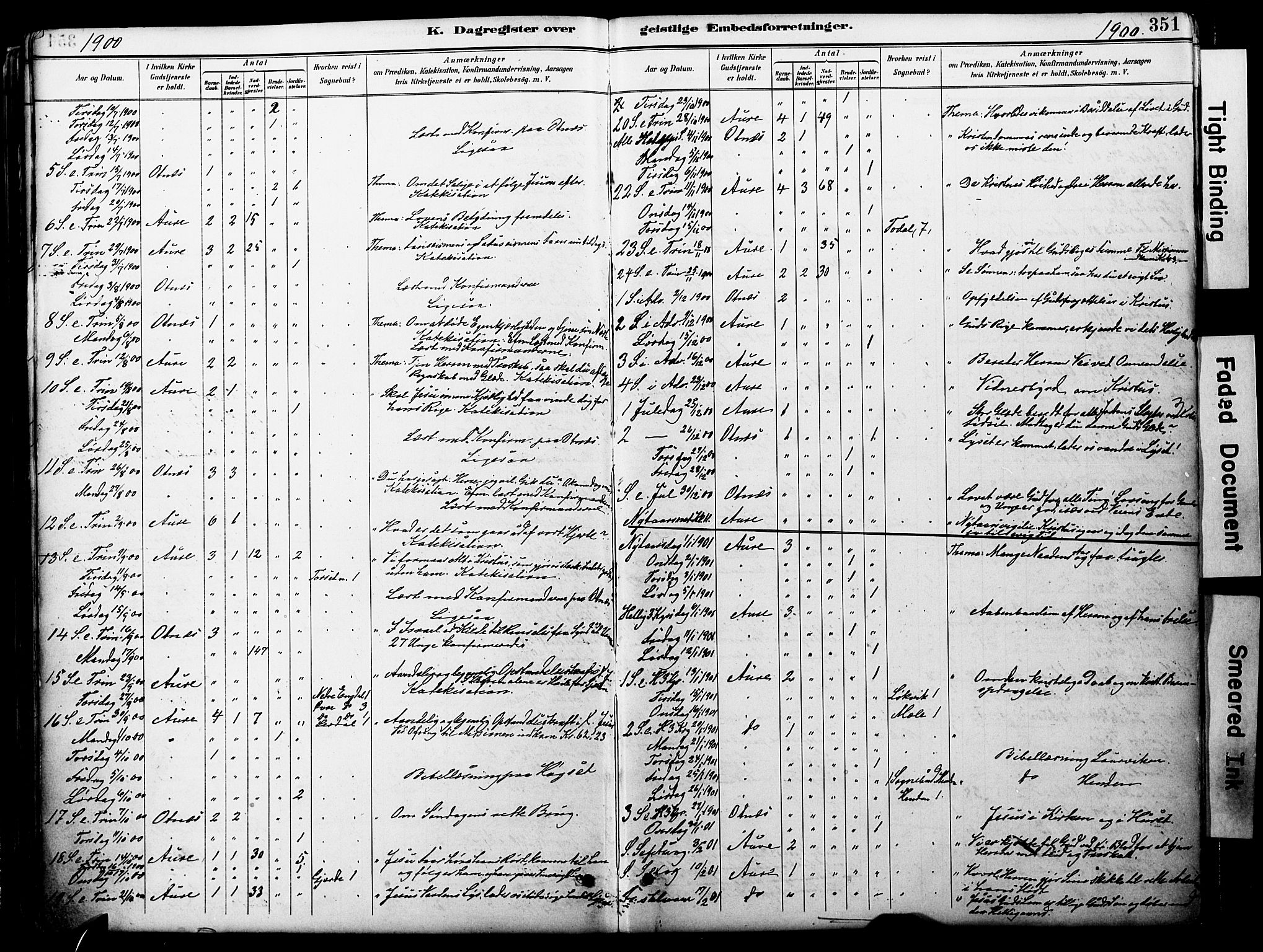 Ministerialprotokoller, klokkerbøker og fødselsregistre - Møre og Romsdal, AV/SAT-A-1454/578/L0907: Parish register (official) no. 578A06, 1887-1904, p. 351