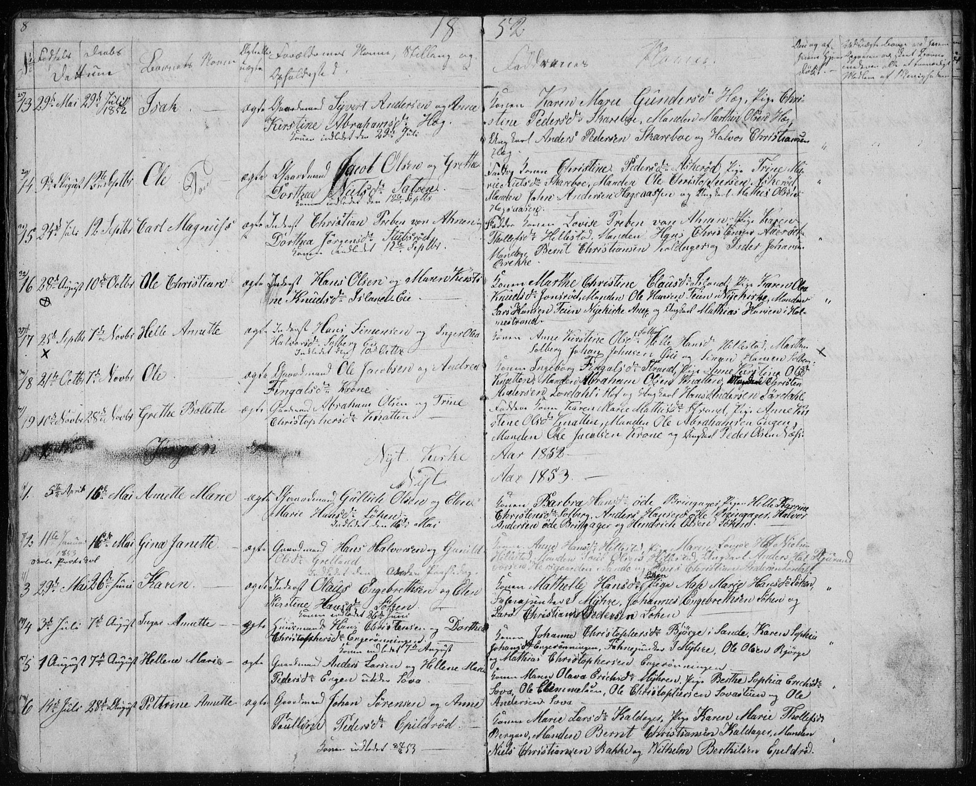 Botne kirkebøker, SAKO/A-340/G/Gb/L0001: Parish register (copy) no. II 1, 1848-1860, p. 8