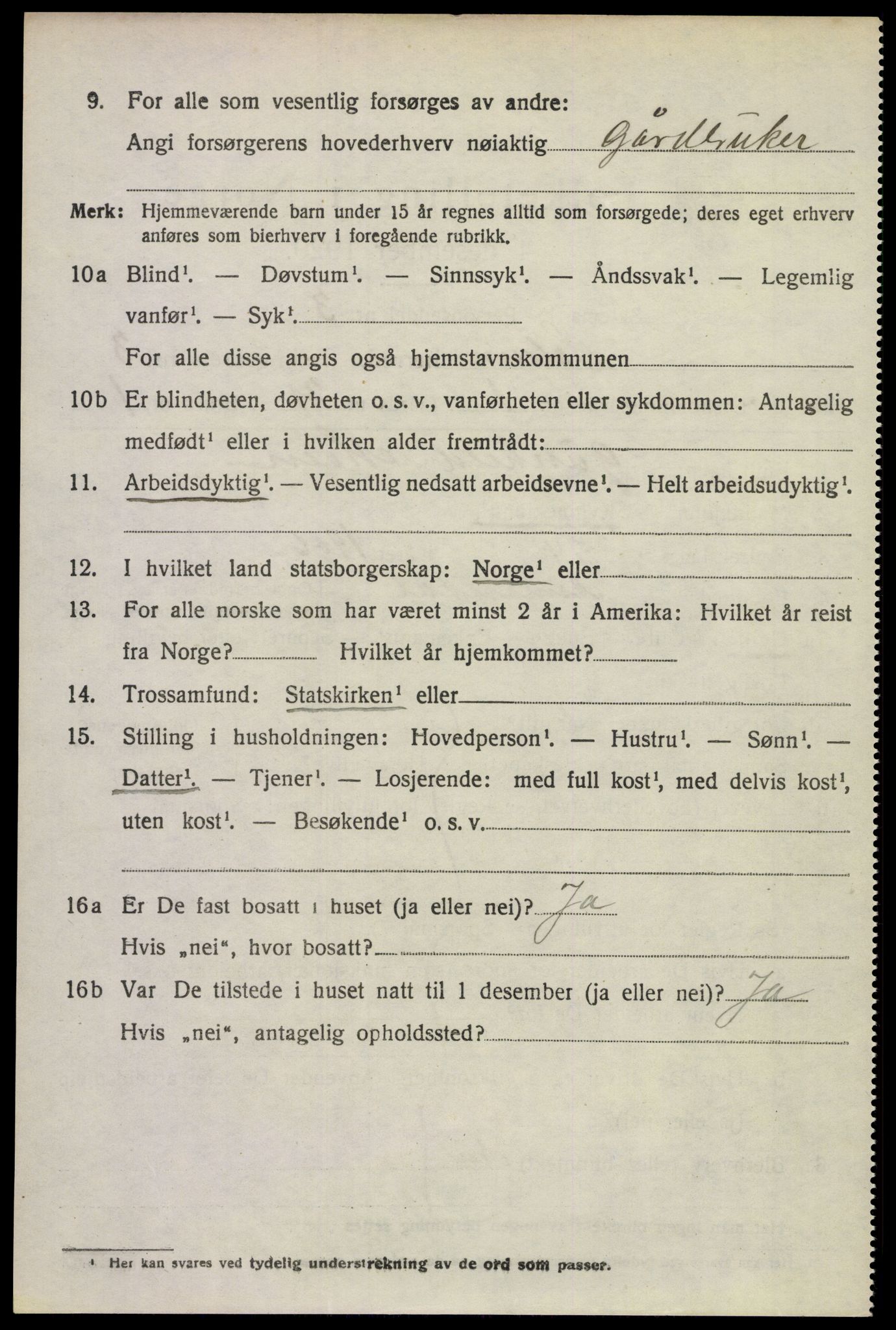 SAKO, 1920 census for Solum, 1920, p. 7683