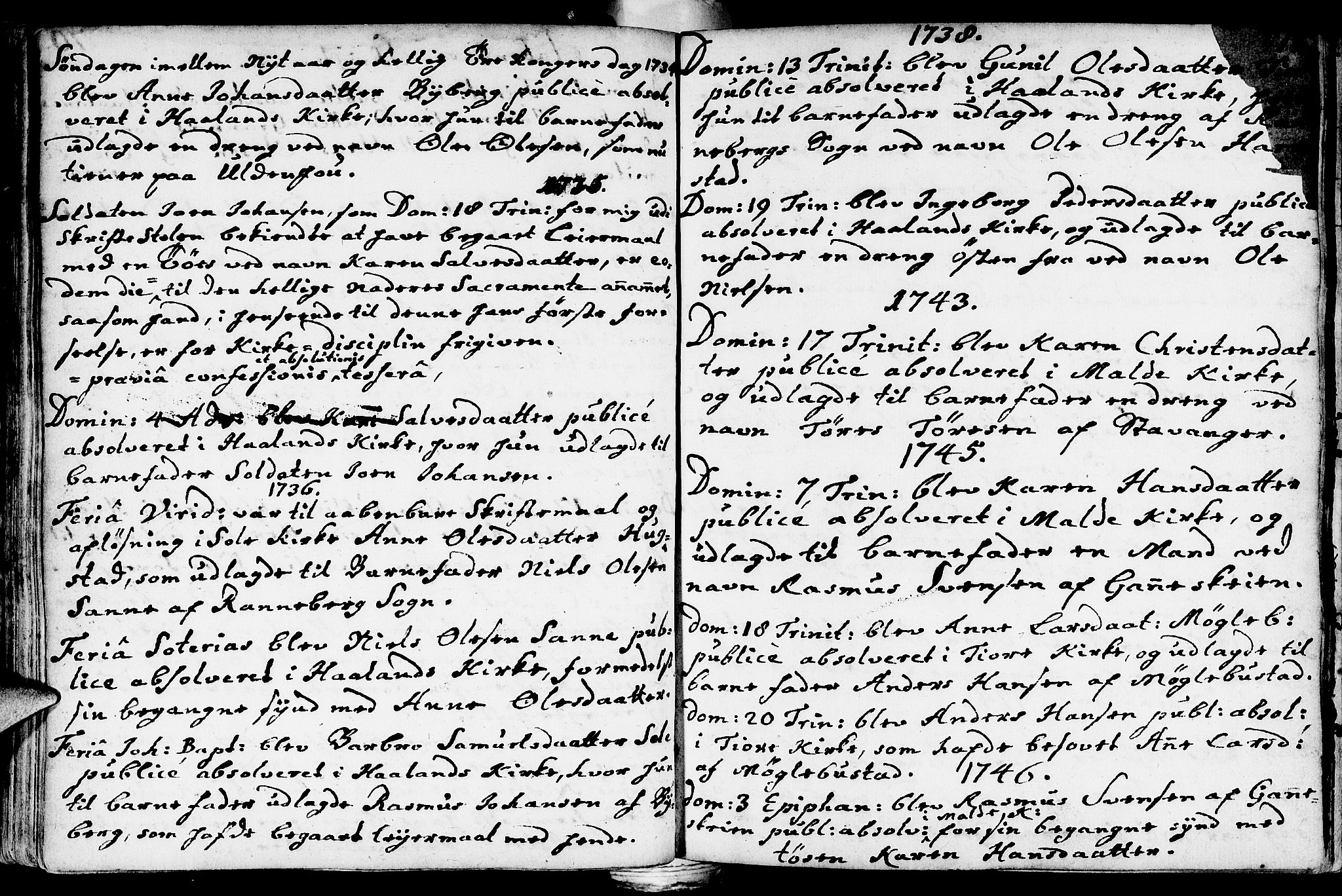 Håland sokneprestkontor, SAST/A-101802/001/30BA/L0002: Parish register (official) no. A 2, 1722-1794, p. 71