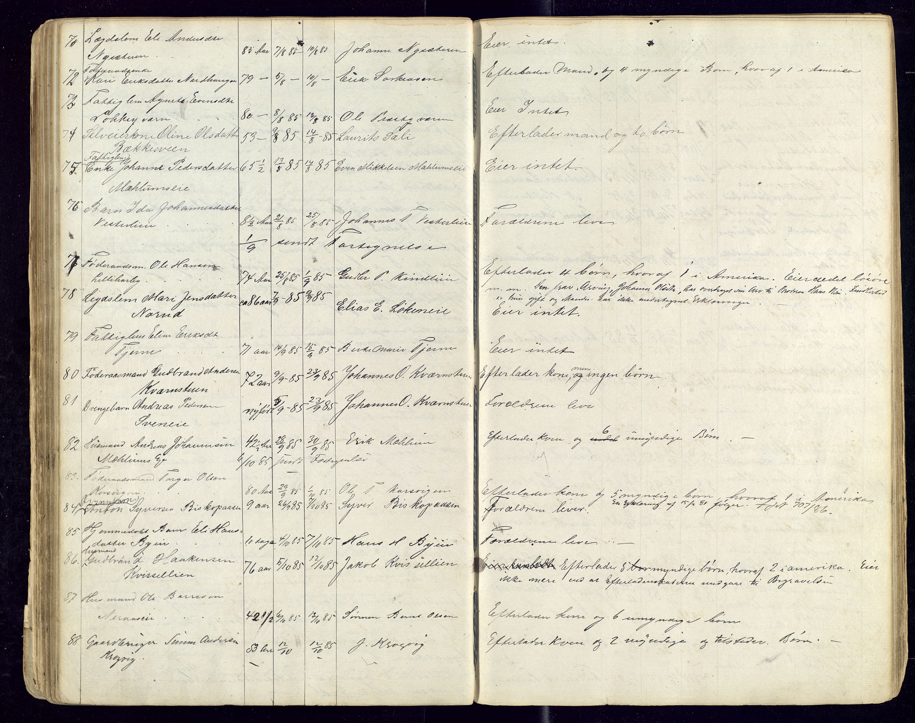 Moelv lensmannskontor, AV/SAH-LHR-017/H/Ha/L0003: Dødsfallsprotokoller, 1869-1892