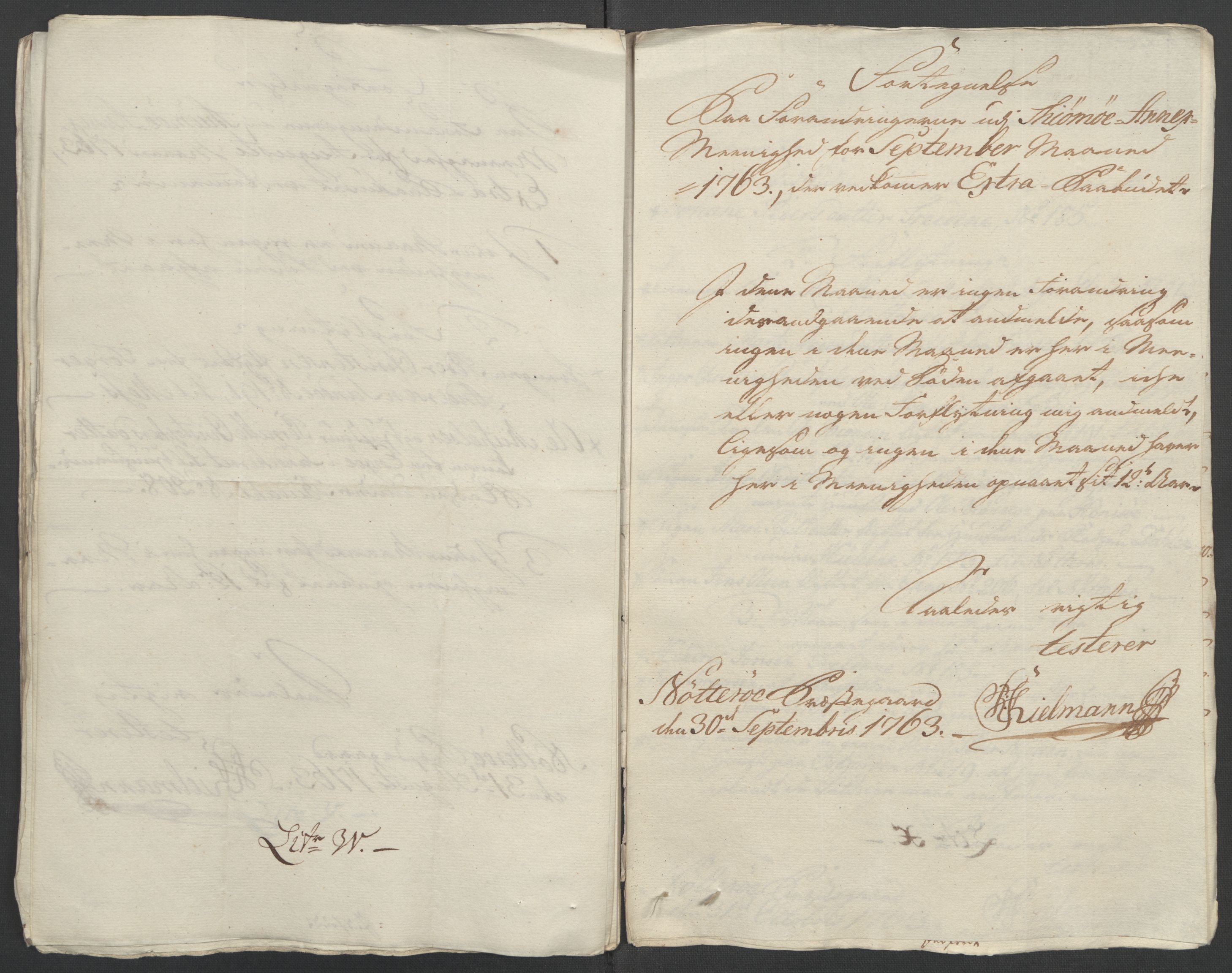 Rentekammeret inntil 1814, Reviderte regnskaper, Fogderegnskap, AV/RA-EA-4092/R33/L2033: Ekstraskatten Larvik grevskap, 1762-1764, p. 221