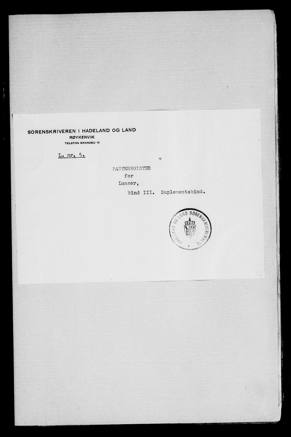 Hadeland og Land tingrett, SAH/TING-010/H/Ha/Hac/L0004: Mortgage register no. 3.4, 1924-1950
