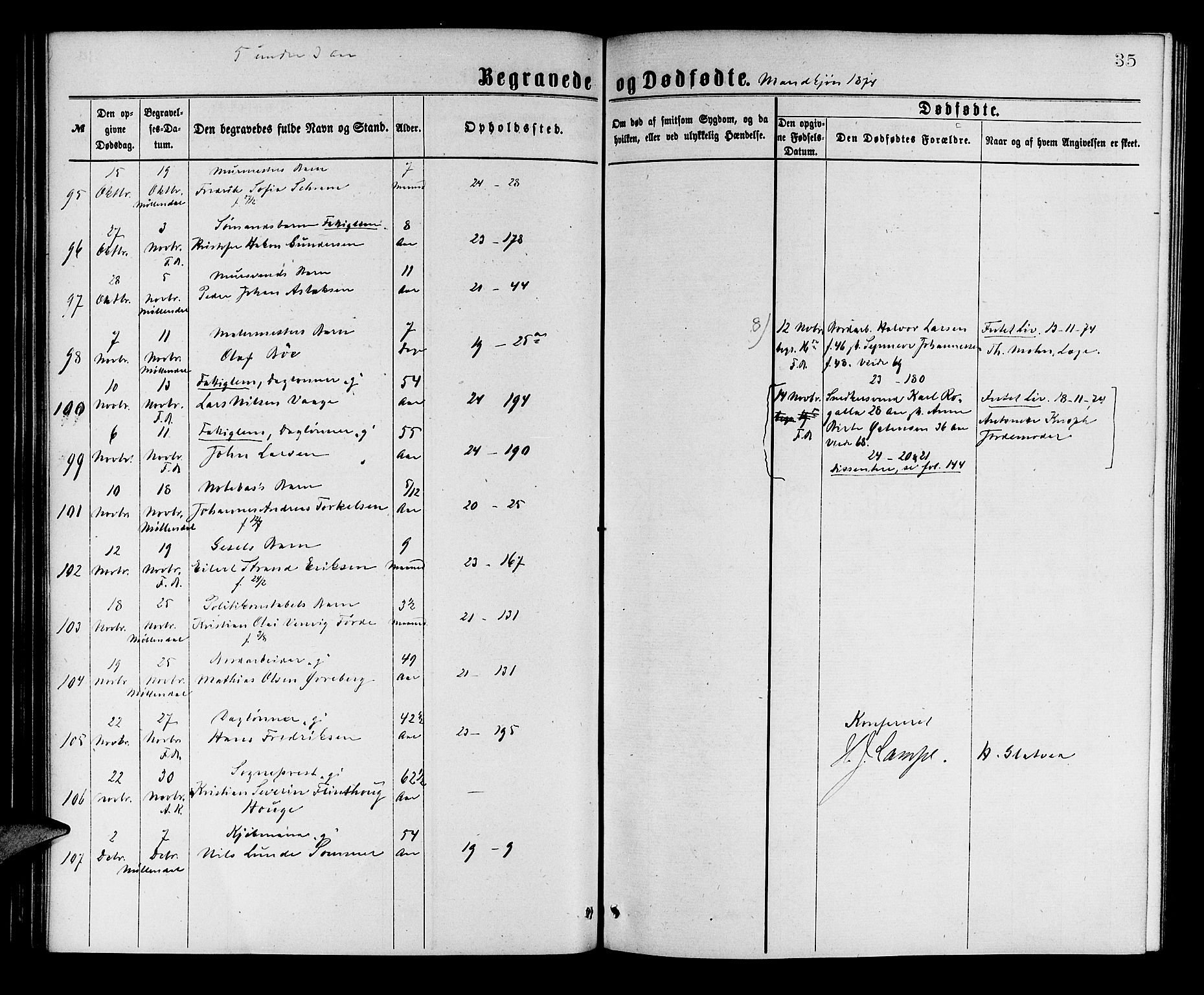 Korskirken sokneprestembete, AV/SAB-A-76101/H/Hab: Parish register (copy) no. E 3, 1871-1883, p. 35