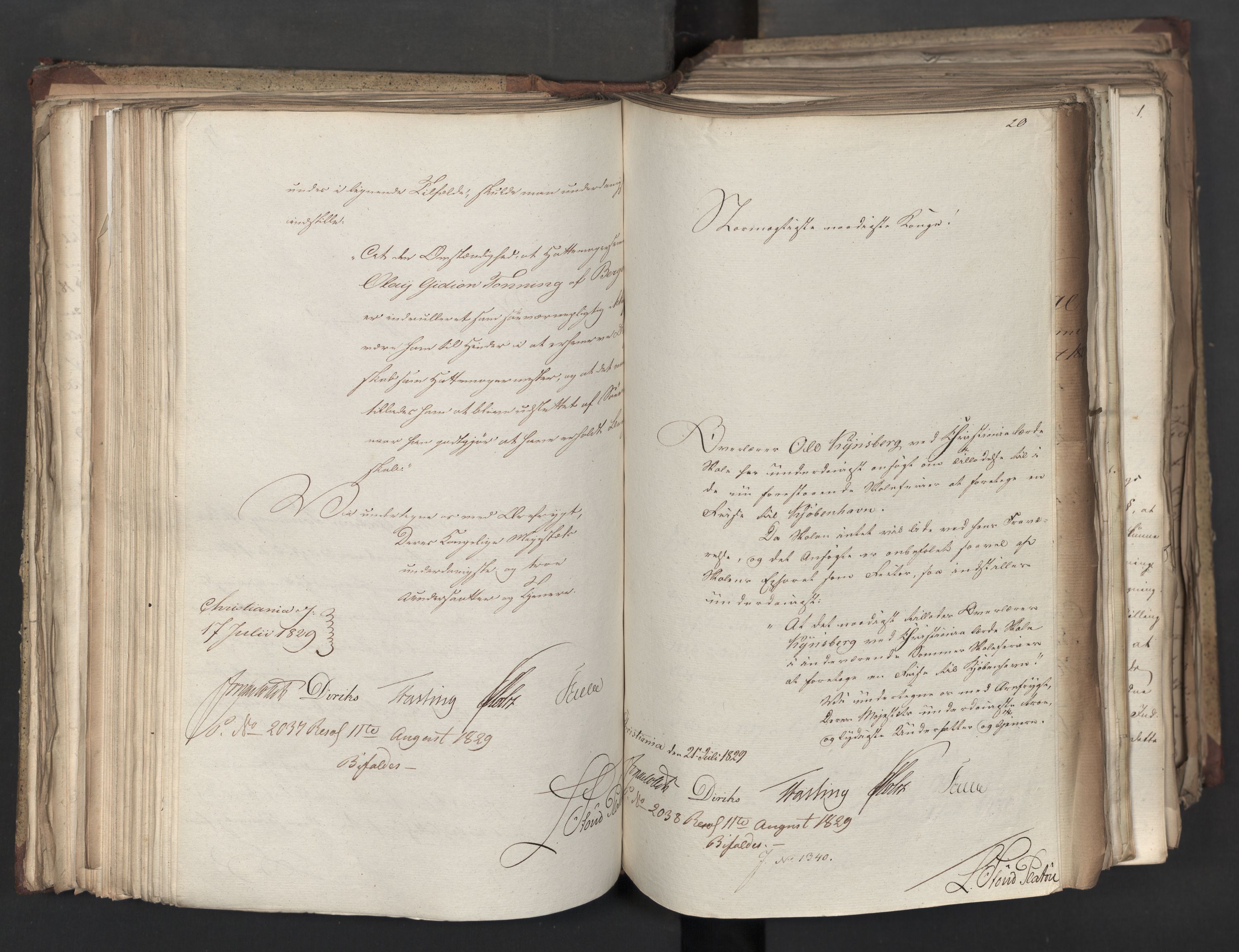 Statsrådsavdelingen i Stockholm, AV/RA-S-1003/D/Da/L0060: Regjeringsinnstillinger nr. 1276-1500, 1829, p. 220