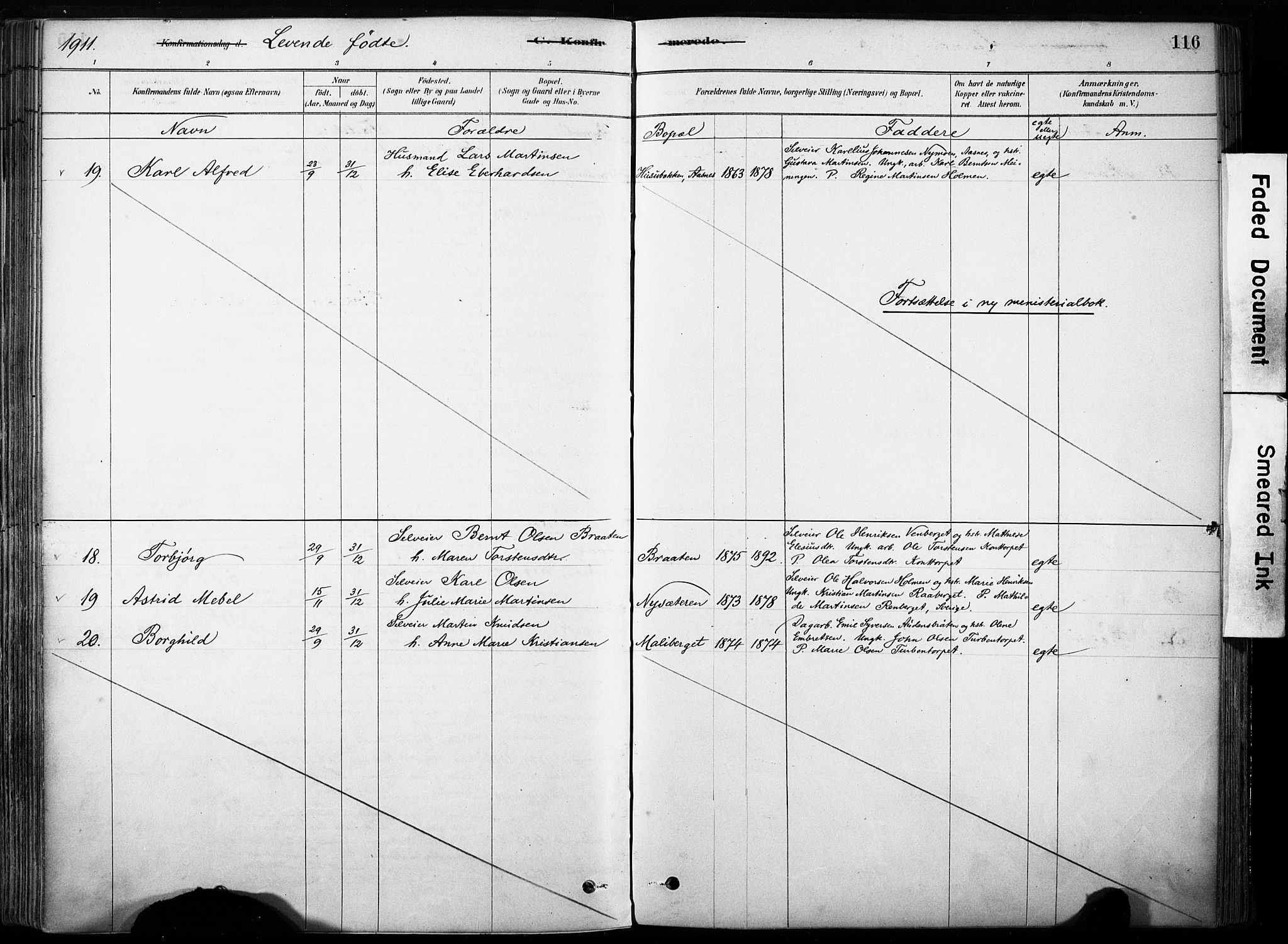 Hof prestekontor, AV/SAH-PREST-038/H/Ha/Haa/L0011: Parish register (official) no. 11, 1879-1911, p. 116