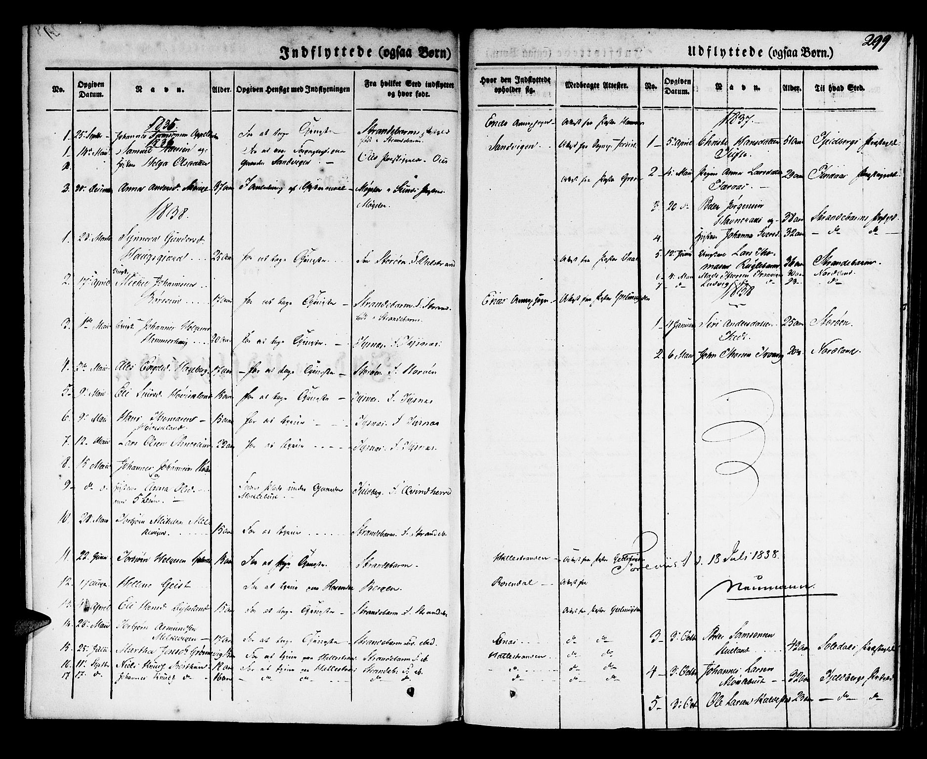 Kvinnherad sokneprestembete, SAB/A-76401/H/Haa: Parish register (official) no. A 6, 1835-1843, p. 299