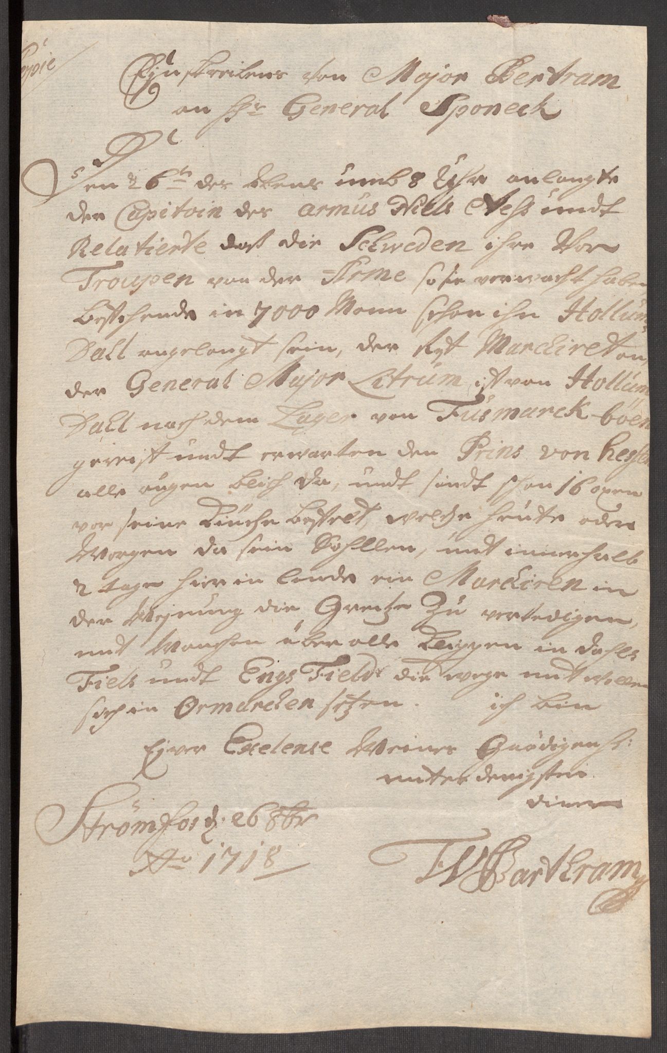 Kommanderende general (KG I) med Det norske krigsdirektorium, AV/RA-EA-5419/E/Eb/L0012: Kunnskap om fienden, kronologisk ordnet, 1718-1719, p. 434