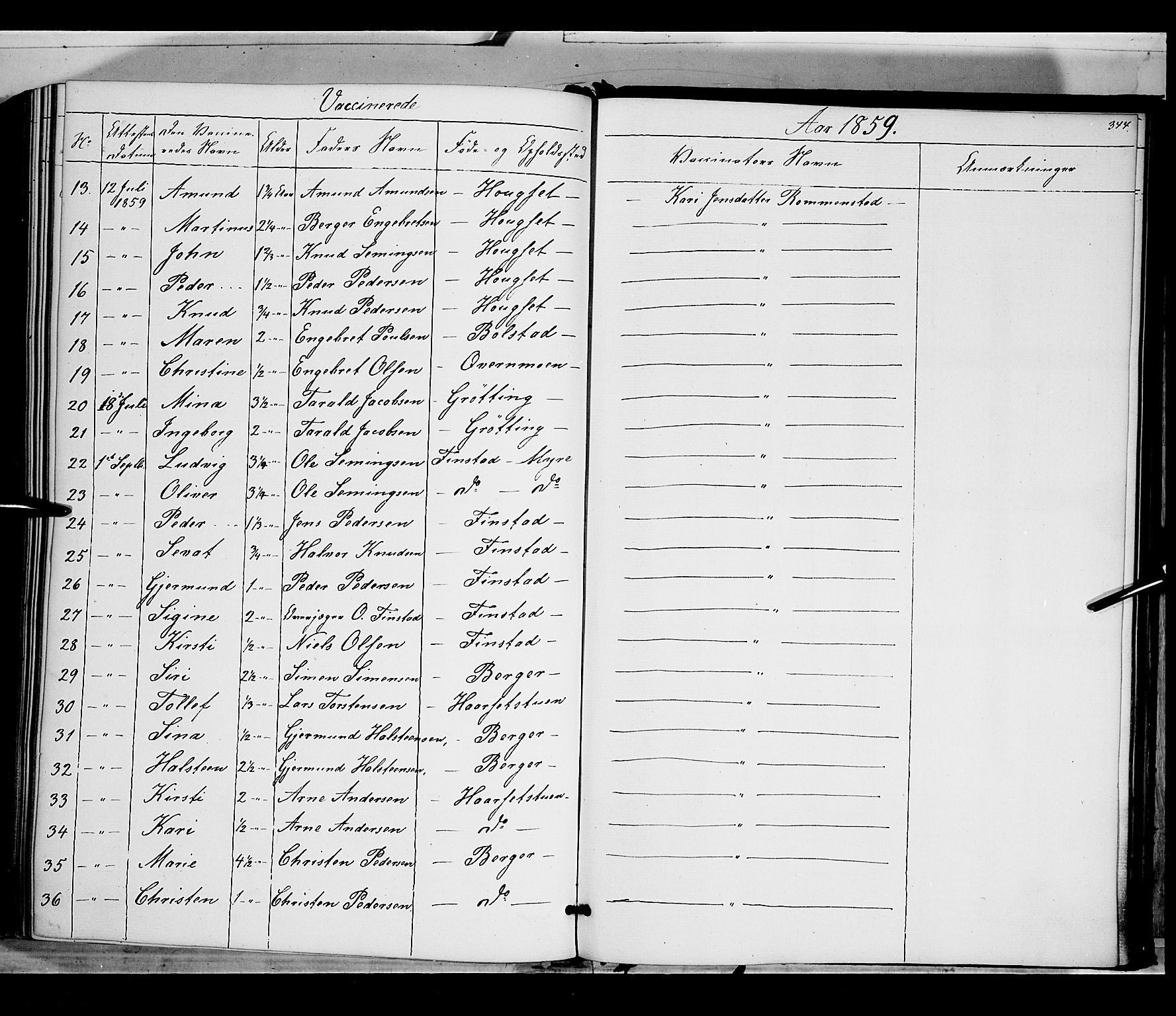 Rendalen prestekontor, AV/SAH-PREST-054/H/Ha/Haa/L0005: Parish register (official) no. 5, 1853-1866, p. 344