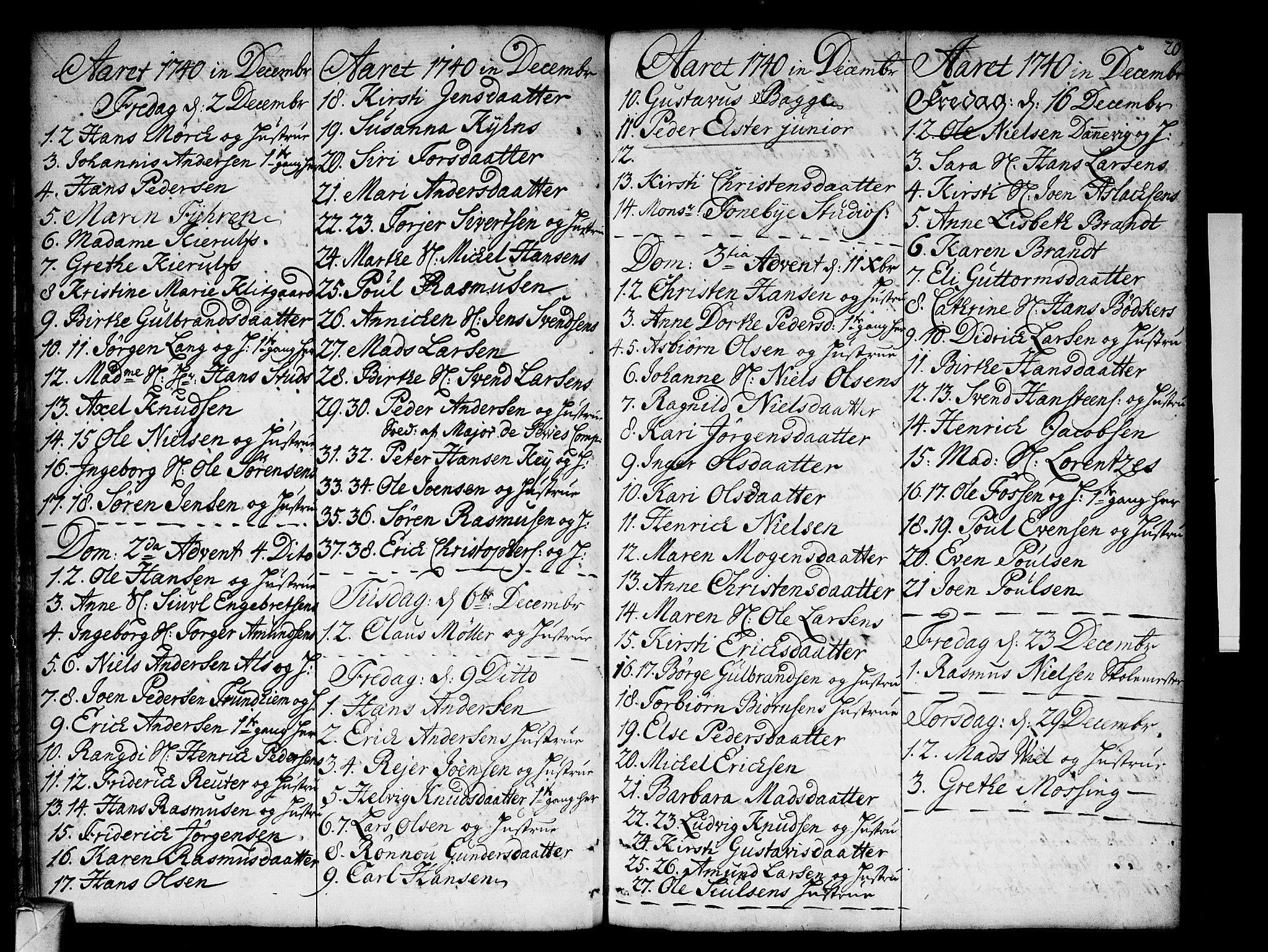 Strømsø kirkebøker, AV/SAKO-A-246/F/Fa/L0006: Parish register (official) no. I 6, 1740-1747, p. 20