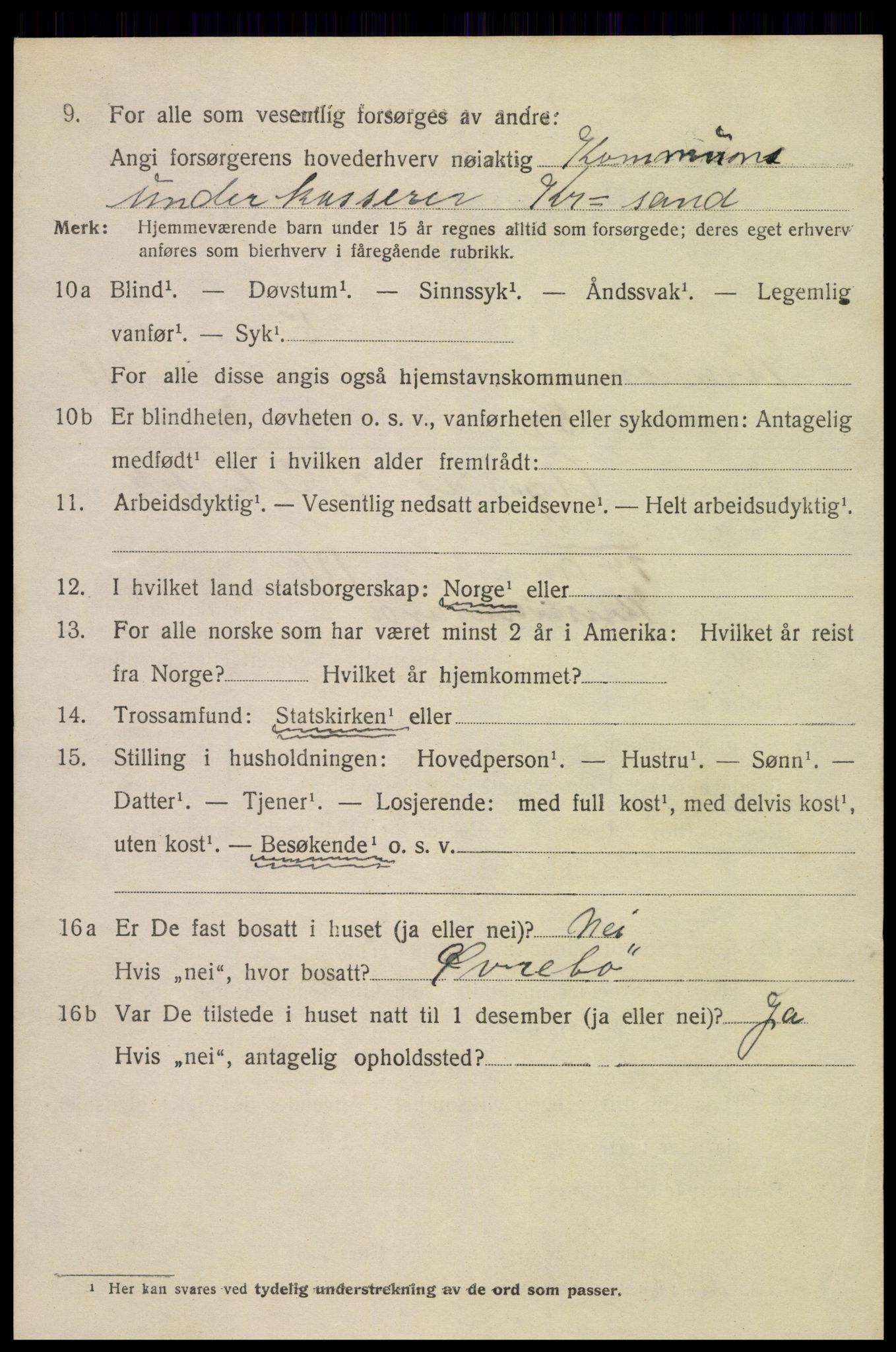 SAK, 1920 census for Kristiansand, 1920, p. 24642