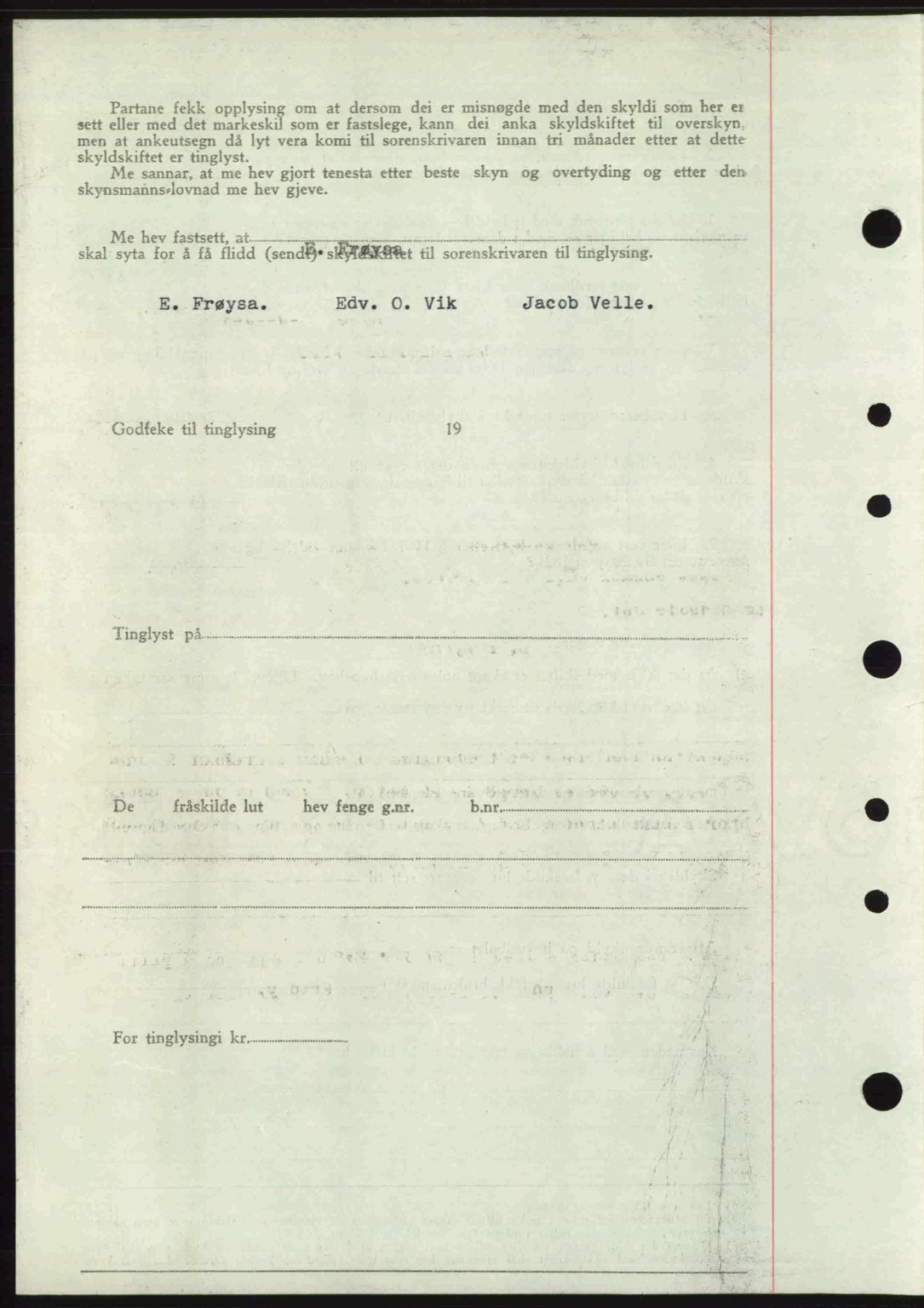 Nordre Sunnmøre sorenskriveri, AV/SAT-A-0006/1/2/2C/2Ca: Mortgage book no. A23, 1946-1947, Diary no: : 1988/1946