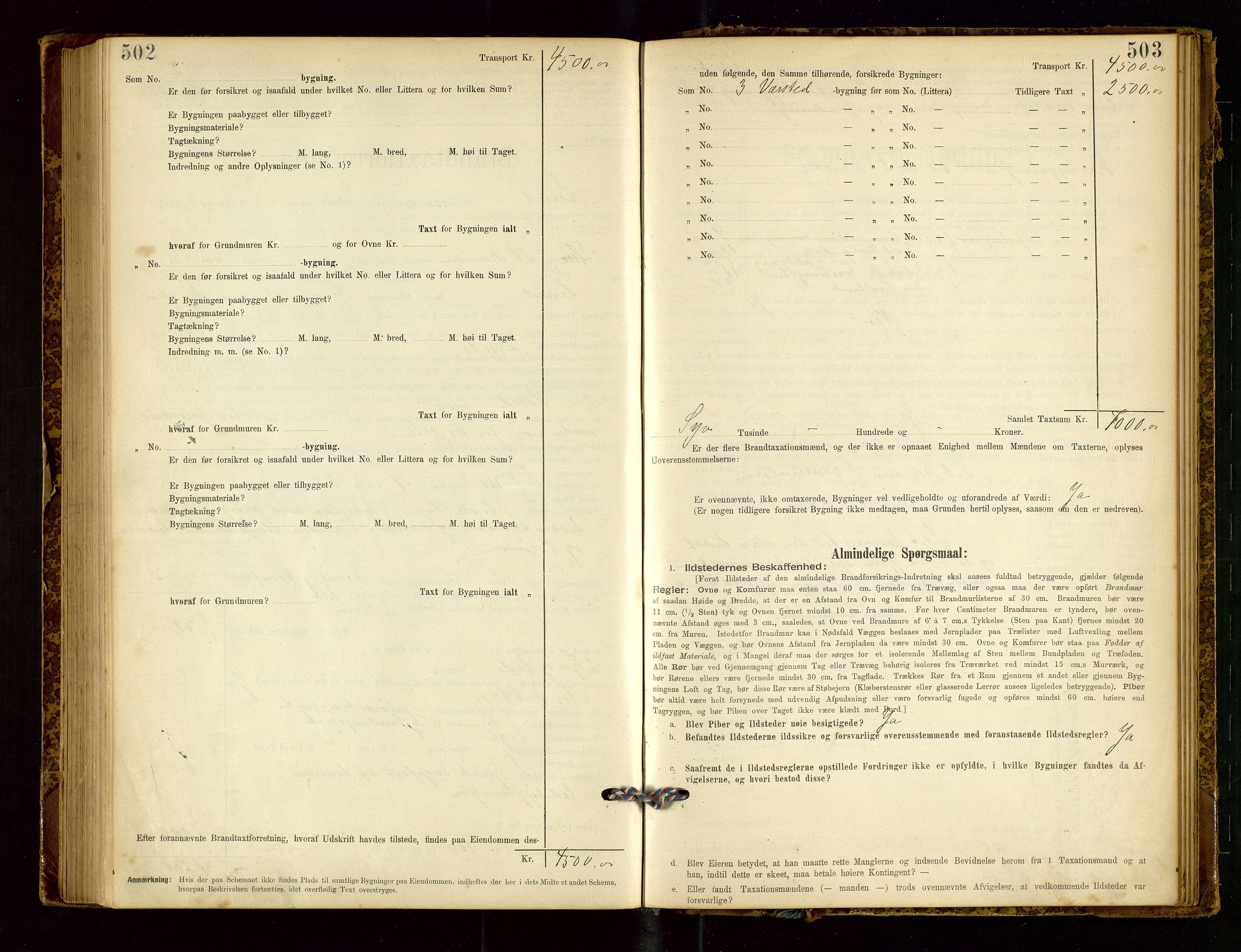 Lund lensmannskontor, AV/SAST-A-100303/Gob/L0001: "Brandtakstprotokol", 1894-1907, p. 502-503