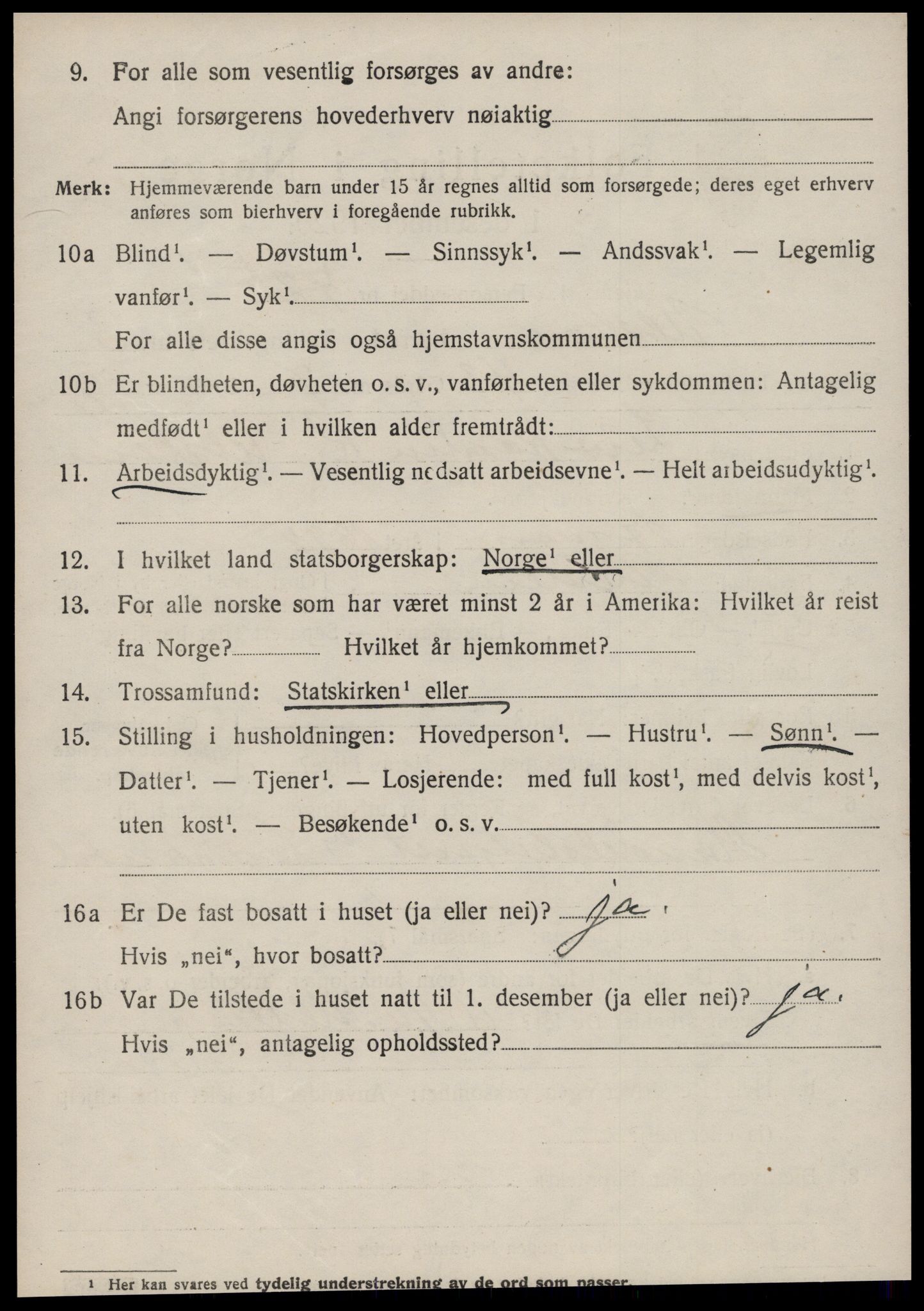 SAT, 1920 census for Ulstein, 1920, p. 2471